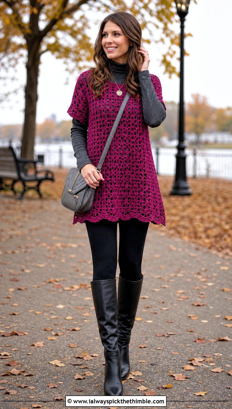 Crochet Tunic Top With Leggings And Boots - 25 styling crochet tops outfit ideas