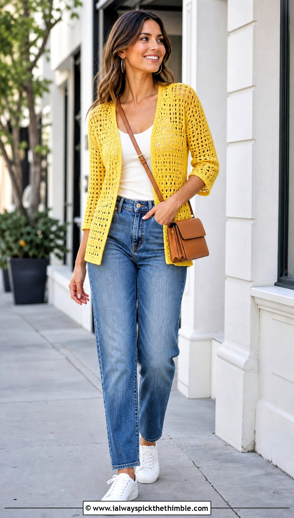 Crochet Tunic Top With Straight Leg Jeans - 20 crochet top not cropped outfit ideas