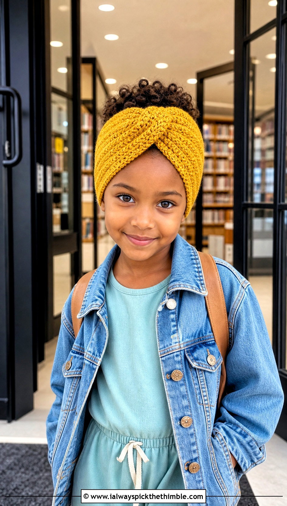 Crochet Turban Hat With Jersey Jumpsuit - 25 childrens crochet hats outfit ideas