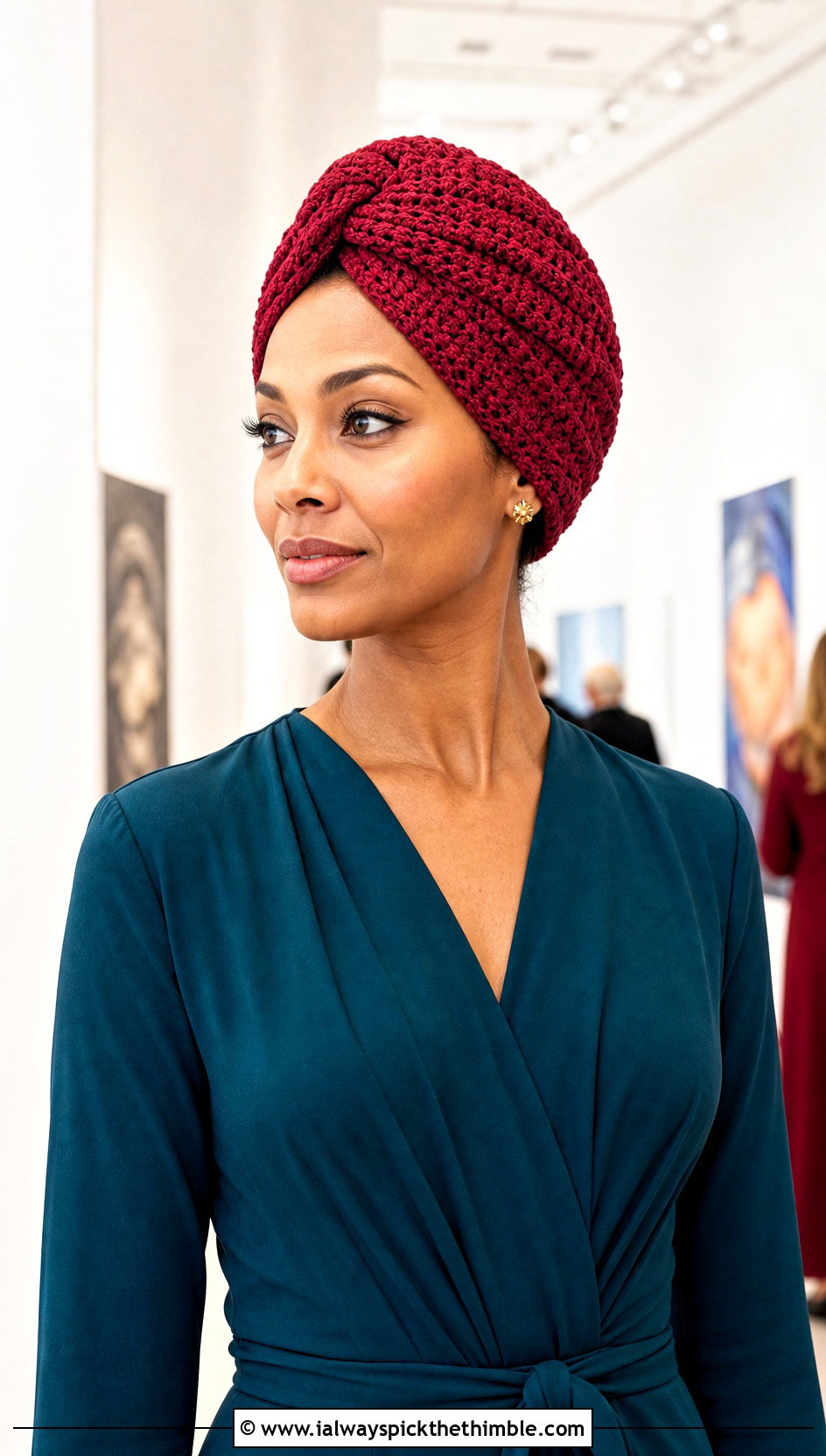 Crochet Turban Hat With Jumpsuit And Mules - 25 quick crochet hat outfit ideas