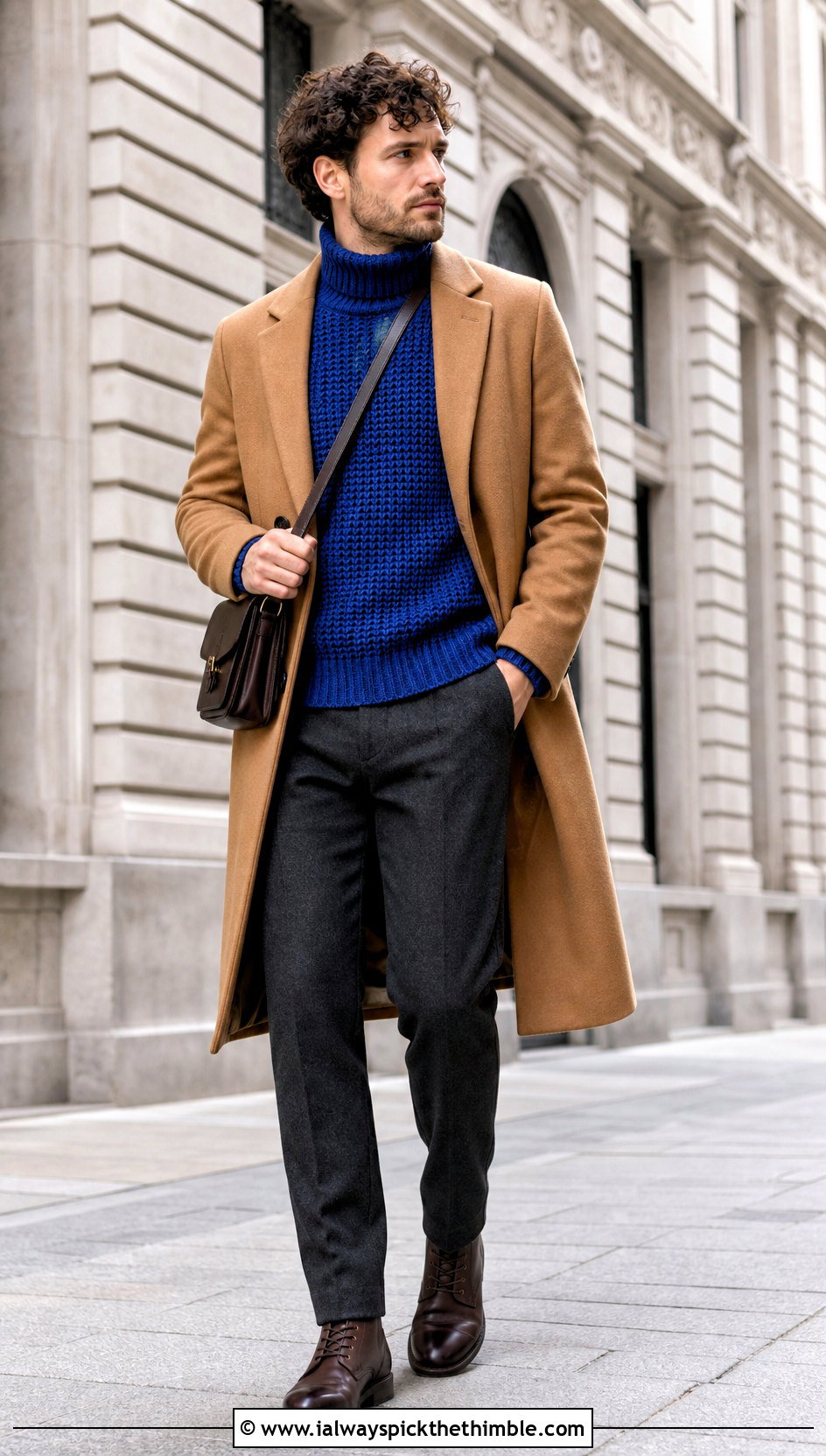 Crochet Turtleneck Mens Sweater With Long Coat - 25 mens crochet sweater outfit ideas