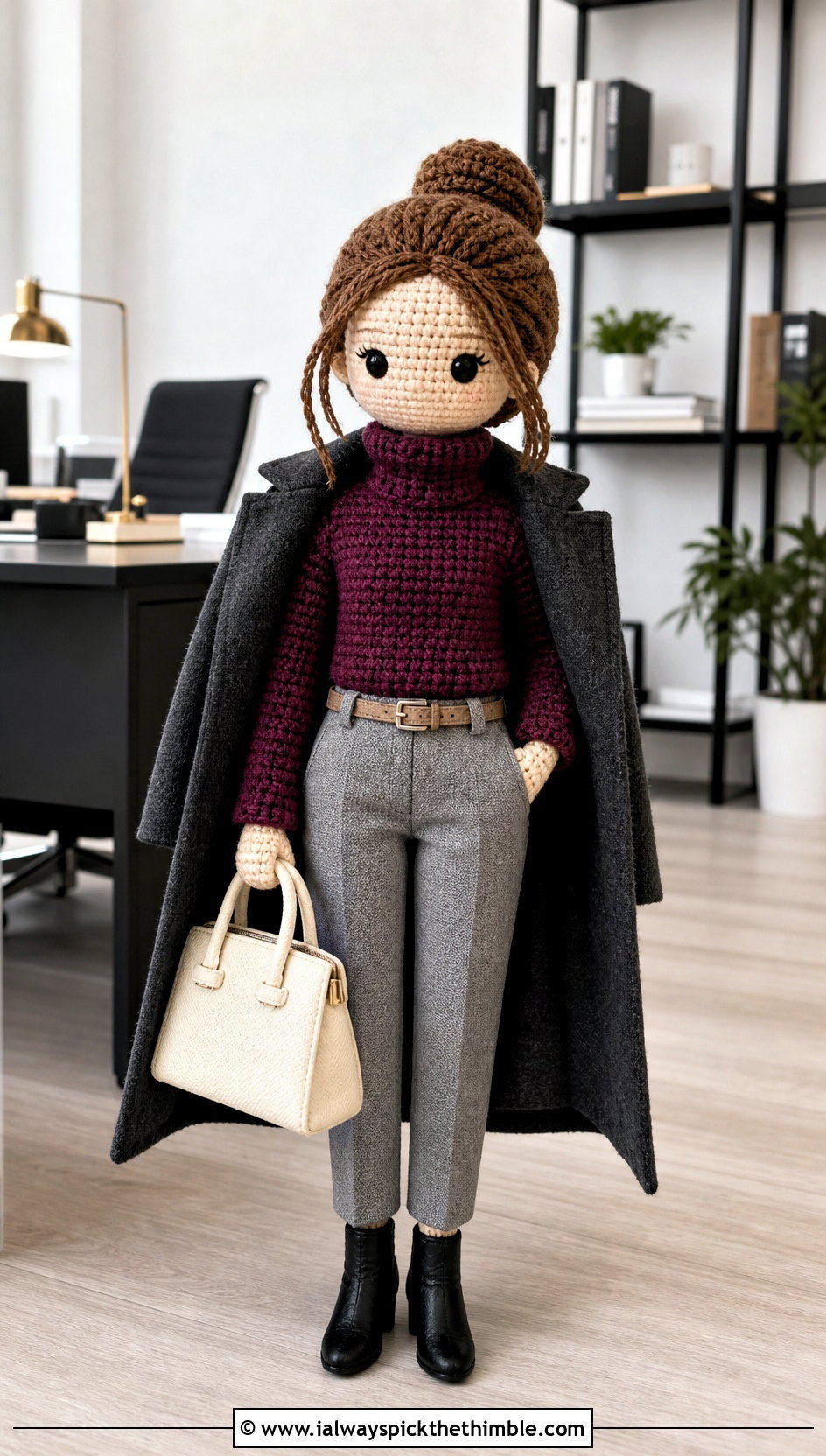 Crochet Turtleneck and Tailored Trousers for Amigurumi - 15 Clothes For Amigurumi outfit ideas