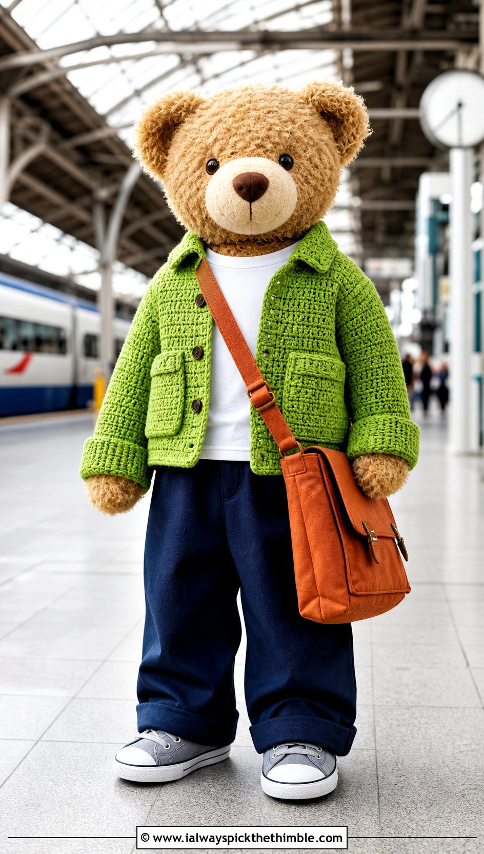 Crochet Utility Jacket With Wide Leg Trousers - 25 crochet teddy clothes and outfit ideas