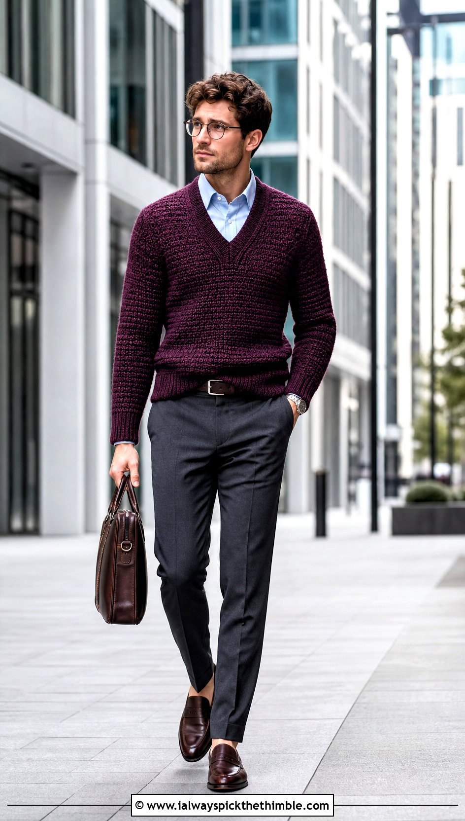Crochet V Neck Mens Sweater With Oxford Shirt - 25 mens crochet sweater outfit ideas