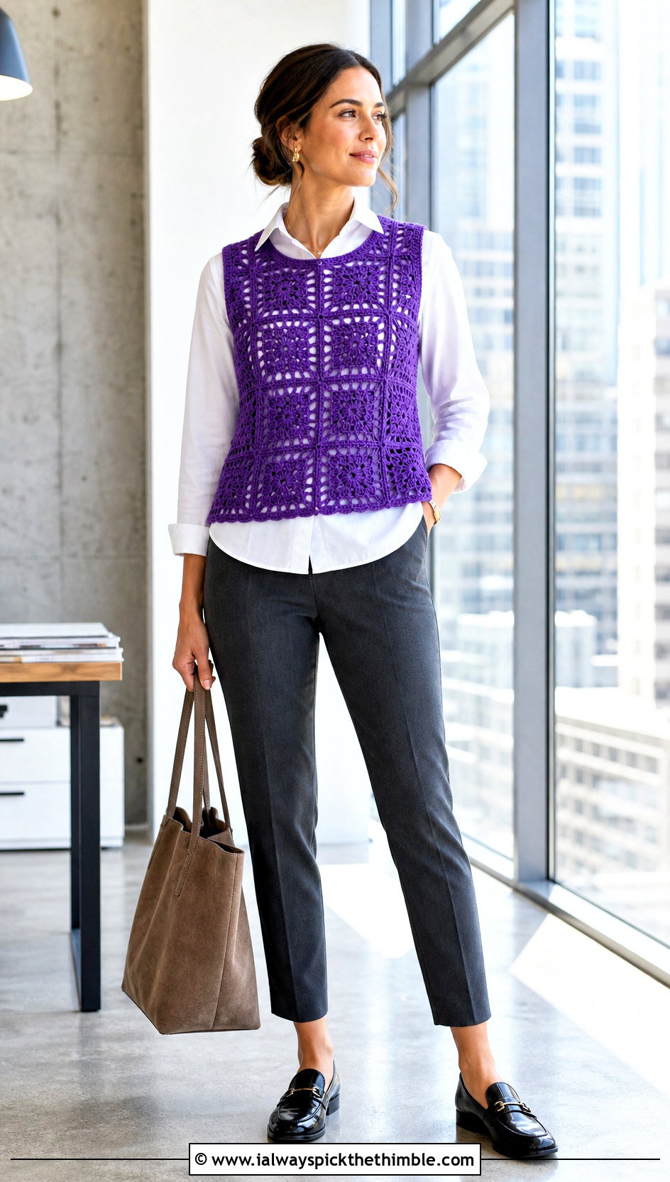 Crochet Vest Top With White Button Down Shirt - 25 boho crochet top outfit ideas