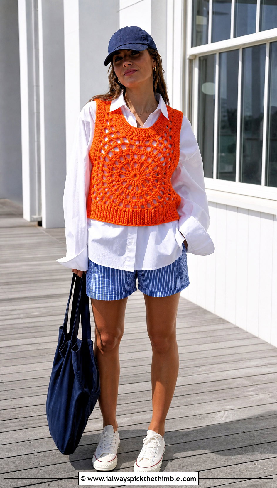 Crochet Vest With Poplin Shirt And Boxer Shorts - 25 crochet beach clothes and outfit ideas