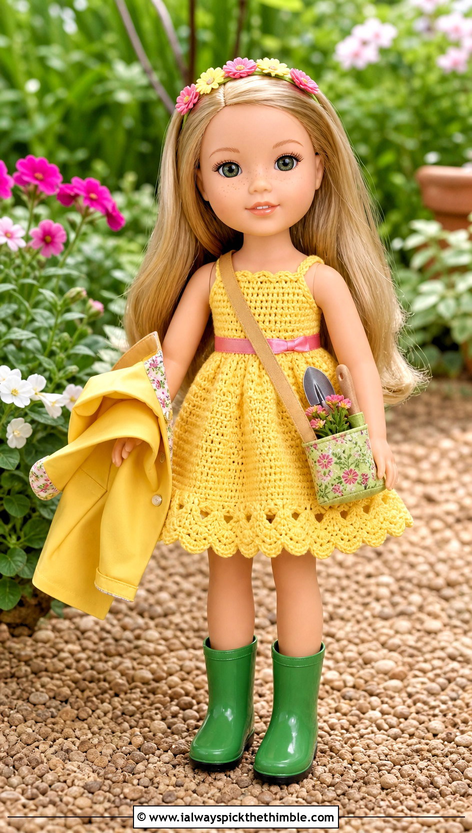 Crochet Wellie Wishers Sundress With Rain Boots - 15 Crochet Wellie Wishers Doll Clothes and outfit ideas