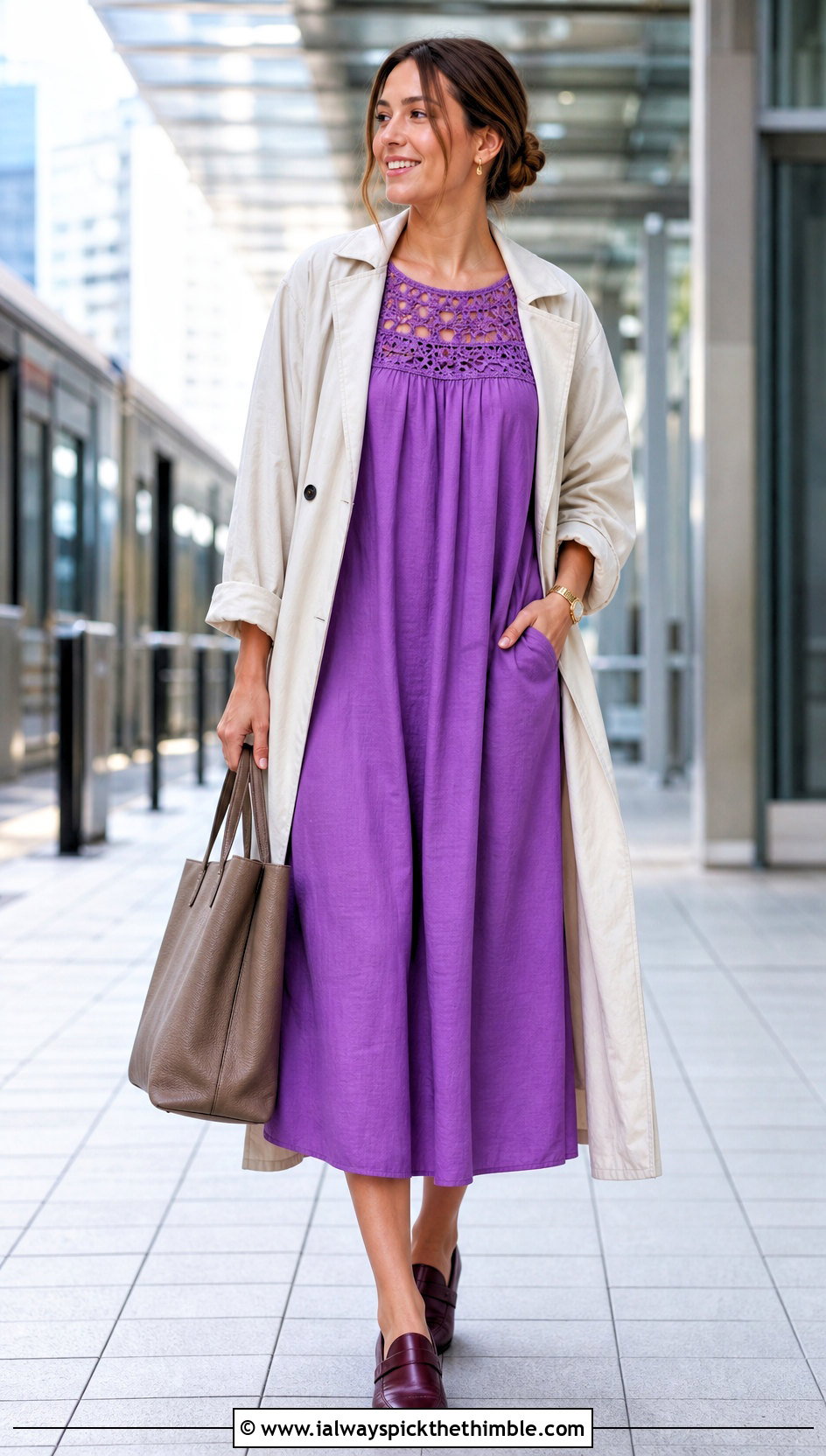 Crochet Yoke Nightgown With Trench Coat - 25 crochet nightgown outfit ideas