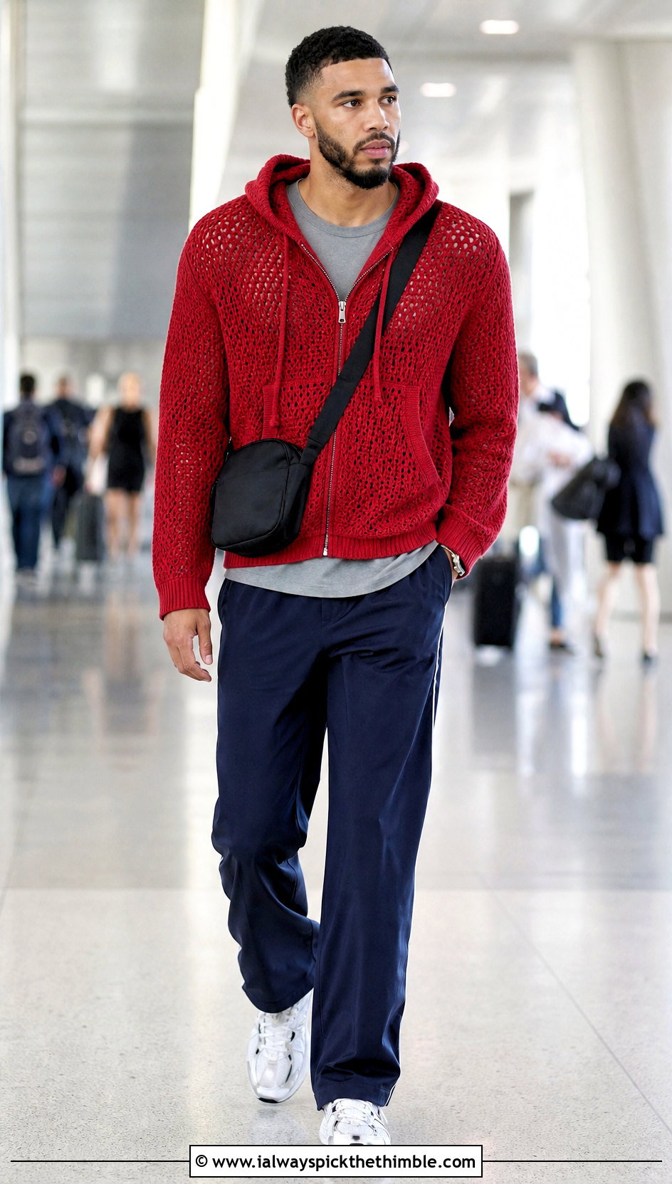 Crochet Zip Hoodie With Track Pants - 20 crochet men's clothes and outfit ideas