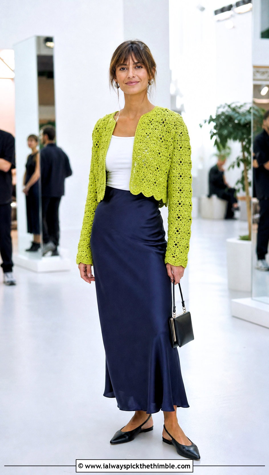 Cropped Crochet Coat With Slip Skirt - 15 crochet coat size m outfit ideas