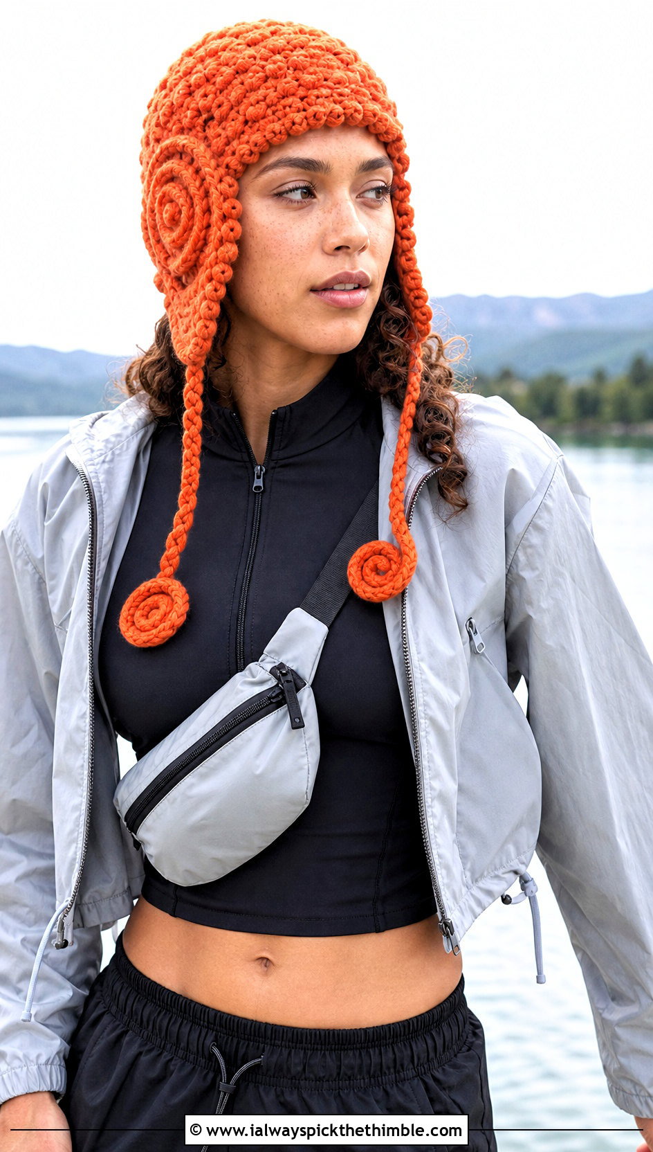 Curly Cue Earflap Hat With Leggings - 20 Crochet Curly Cue Hat outfit ideas