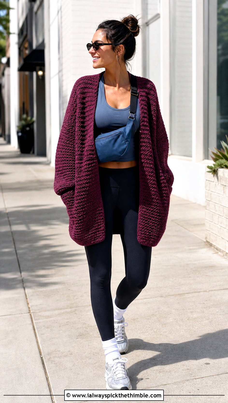 Currant Cocoon Crochet Cardigan With Leggings - 15 currant crochet cardigan outfit ideas