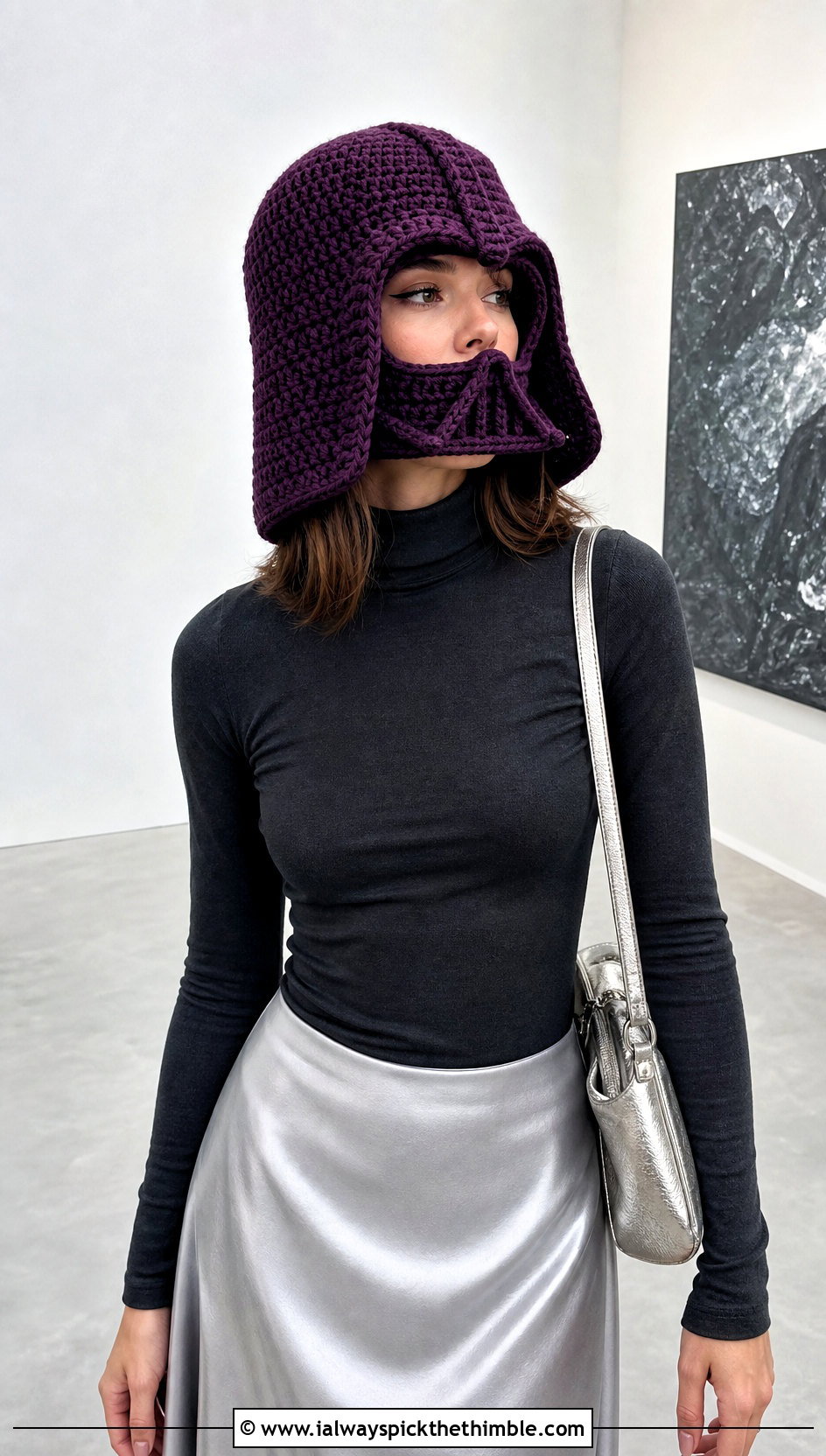 Darth Vader Crochet Hood Hat With Satin Skirt - 20 crochet star wars hat outfit ideas