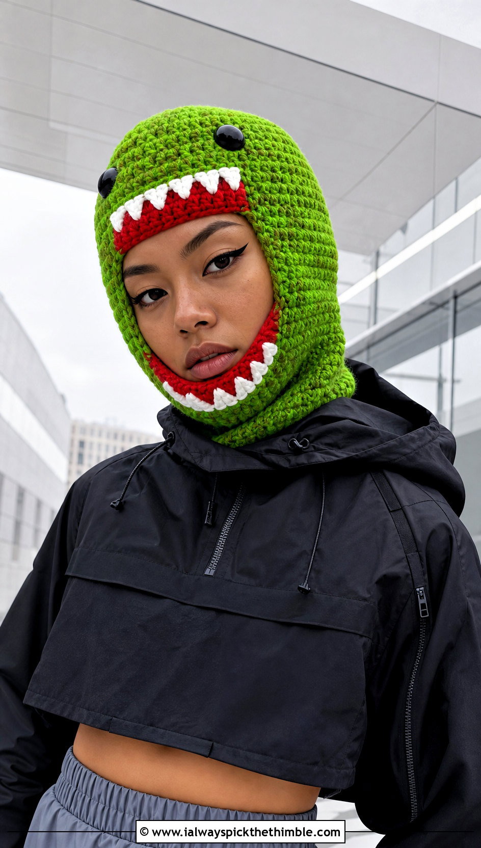 Domo Kun Crochet Balaclava Hat With Anorak And Track Pants - 20 Domo Kun Crochet Hat outfit ideas