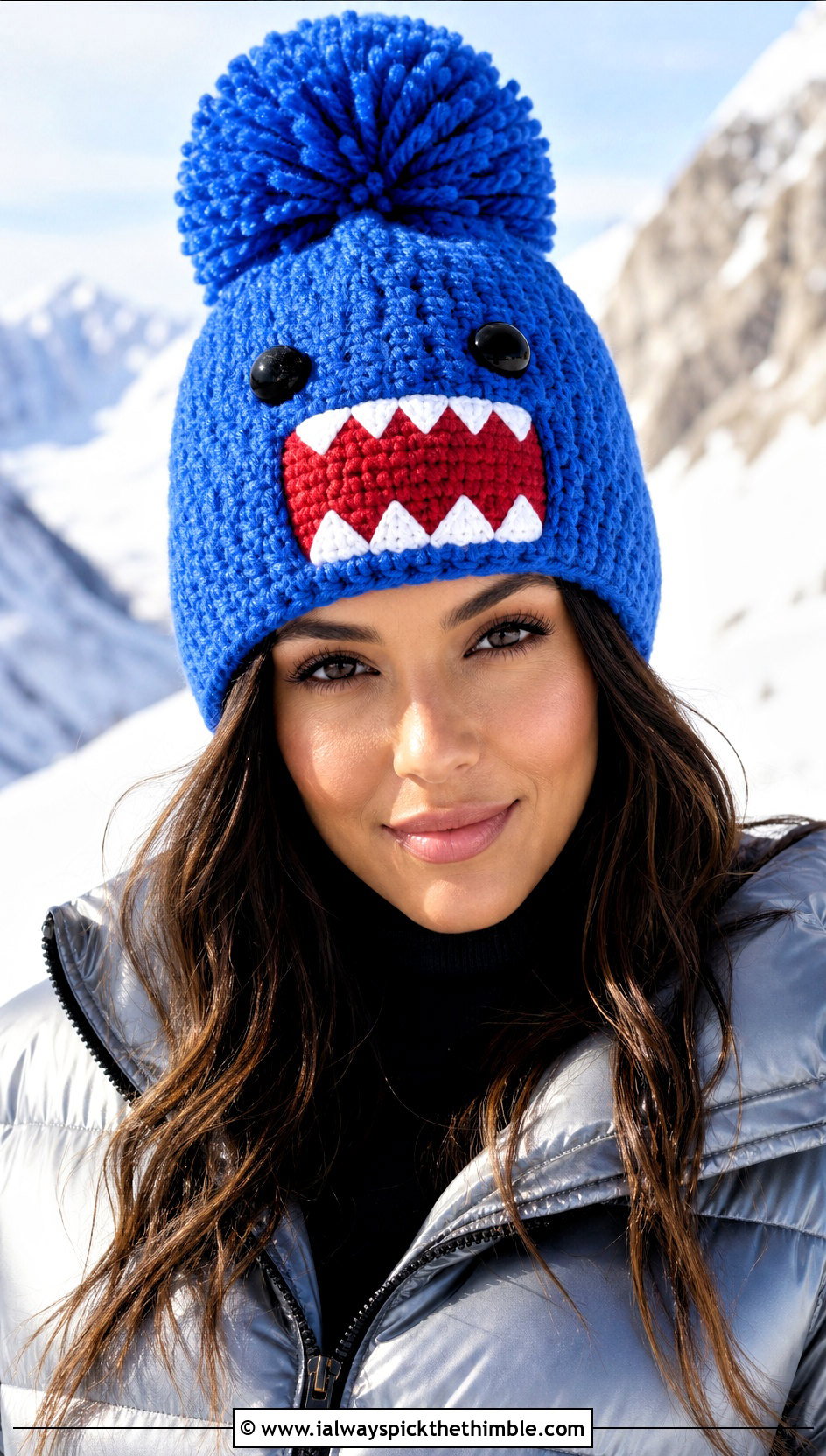 Domo Kun Crochet Pom Pom Hat With Puffer Jacket And Ski Pants - 20 Domo Kun Crochet Hat outfit ideas