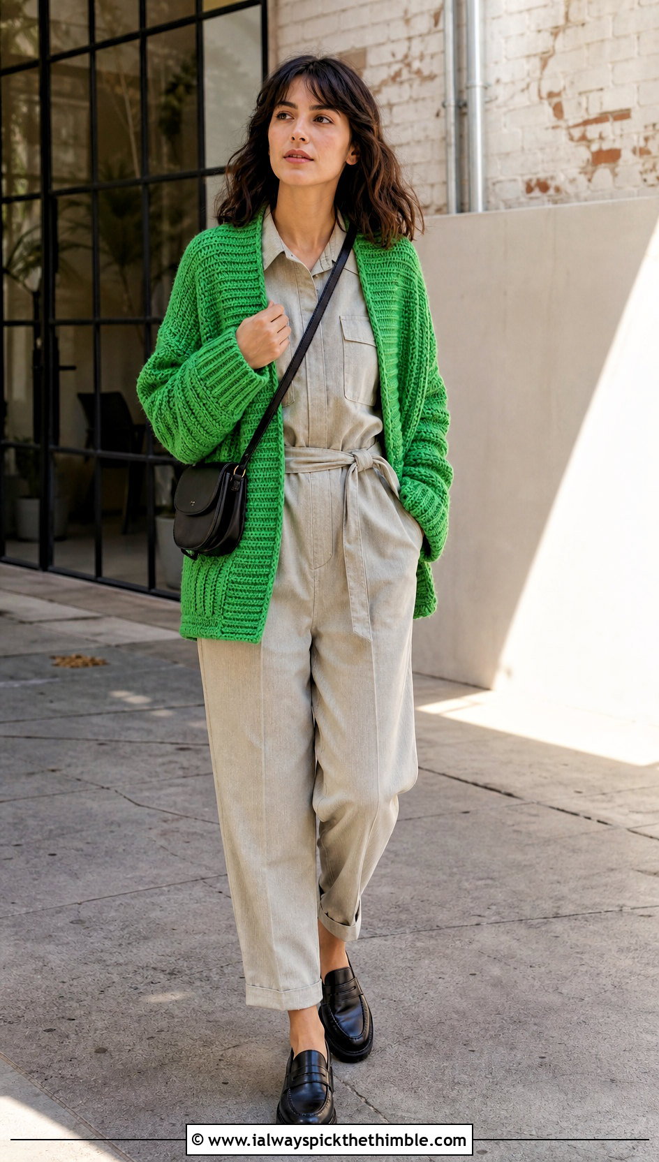 Drop Shoulder Riverbed Crochet Cardigan With Utility Jumpsuit - 20 riverbed crochet cardigan outfit ideas