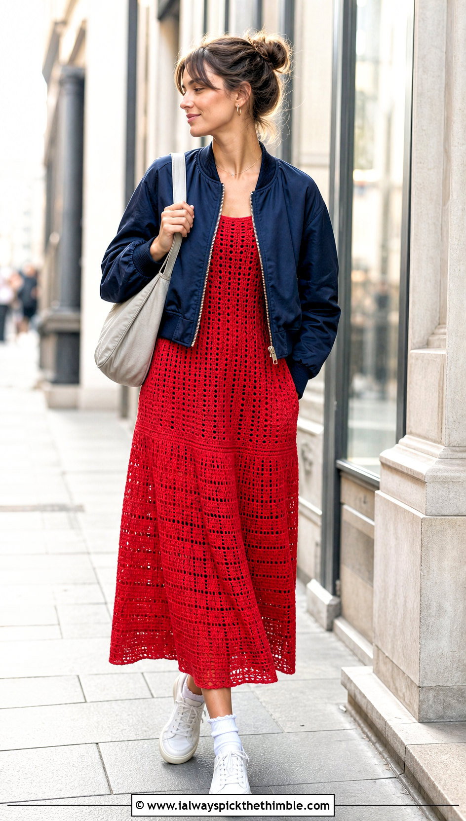 Drop Waist Crochet Princess Dress With Sneakers - 25 crochet princess dress outfit ideas