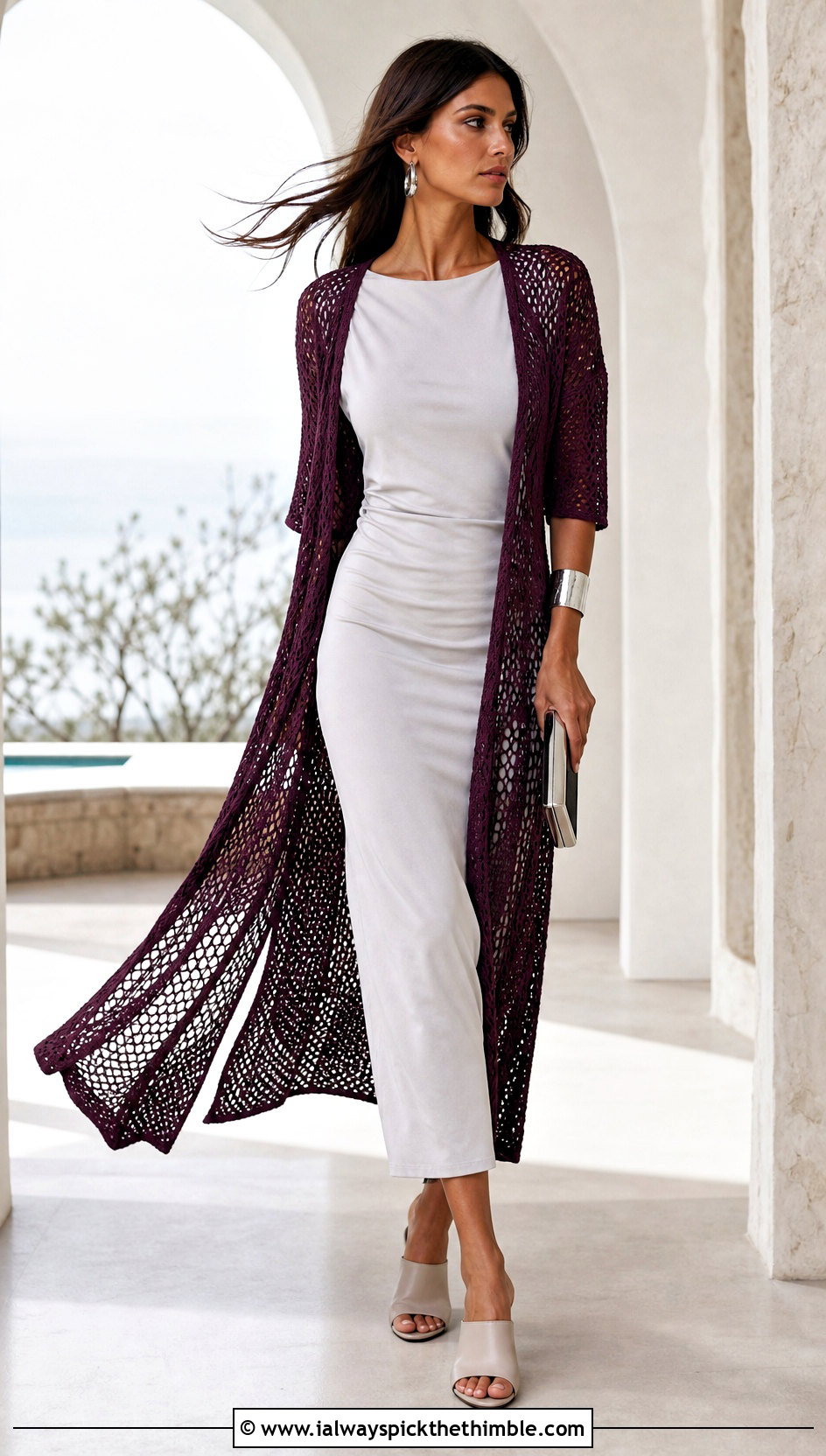 Duster One Piece Crochet Cardigan With Column Dress - 25 one piece crochet cardigan outfit ideas