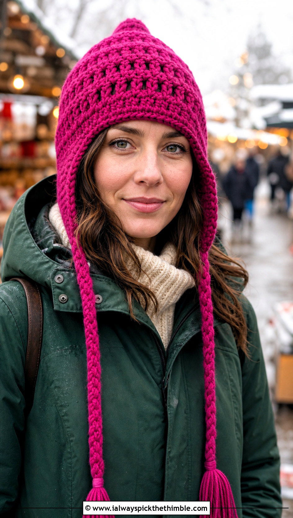 Earflap Crochet Beanie With Parka - 25 Crochet Hats For Women outfit ideas