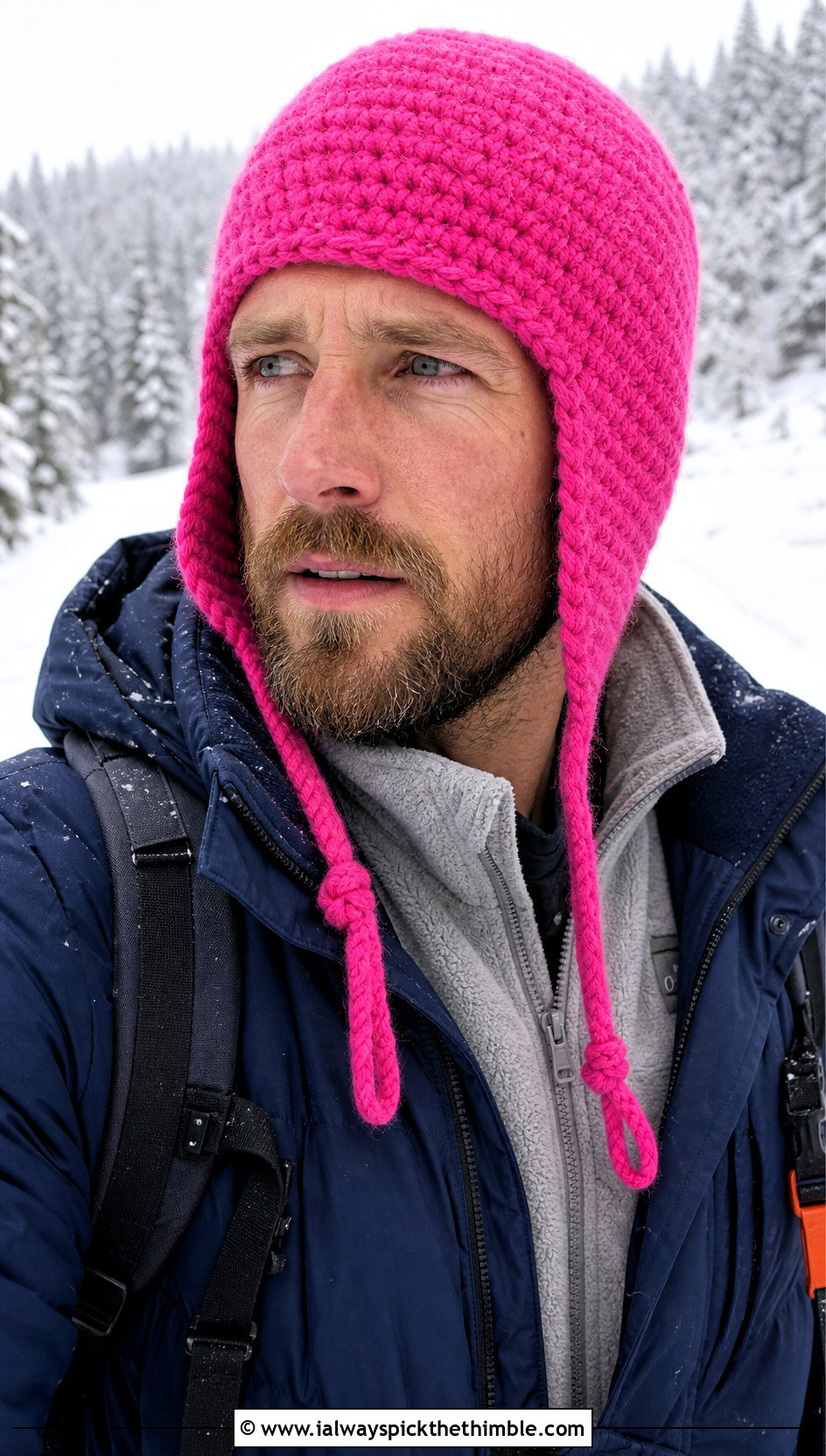 Earflap Crochet Beanie With Parka - 20 easy crochet beanie for men outfit ideas