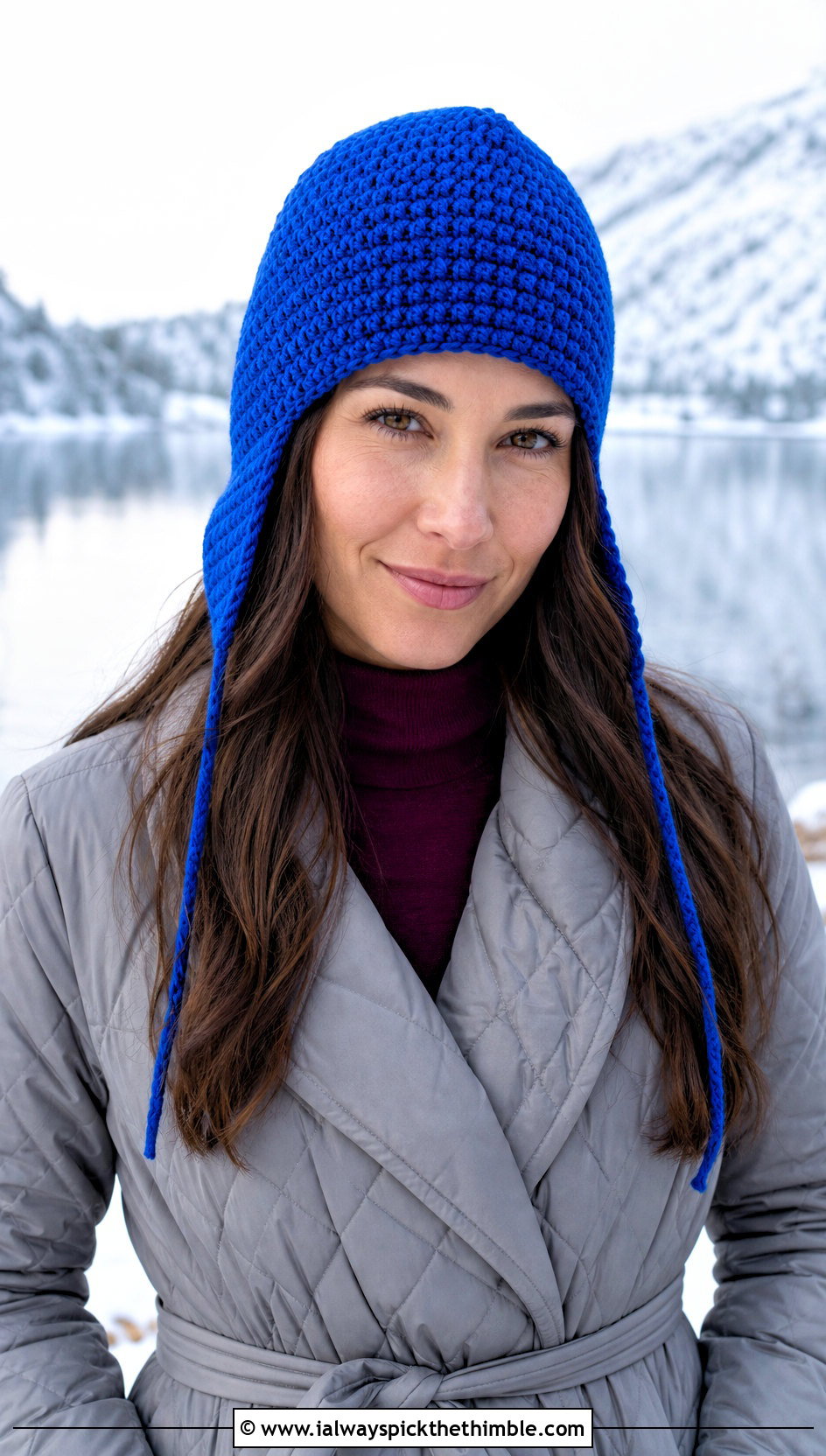Earflap Crochet Beanie With Quilted Coat - 20 lakeside crochet beanie outfit ideas