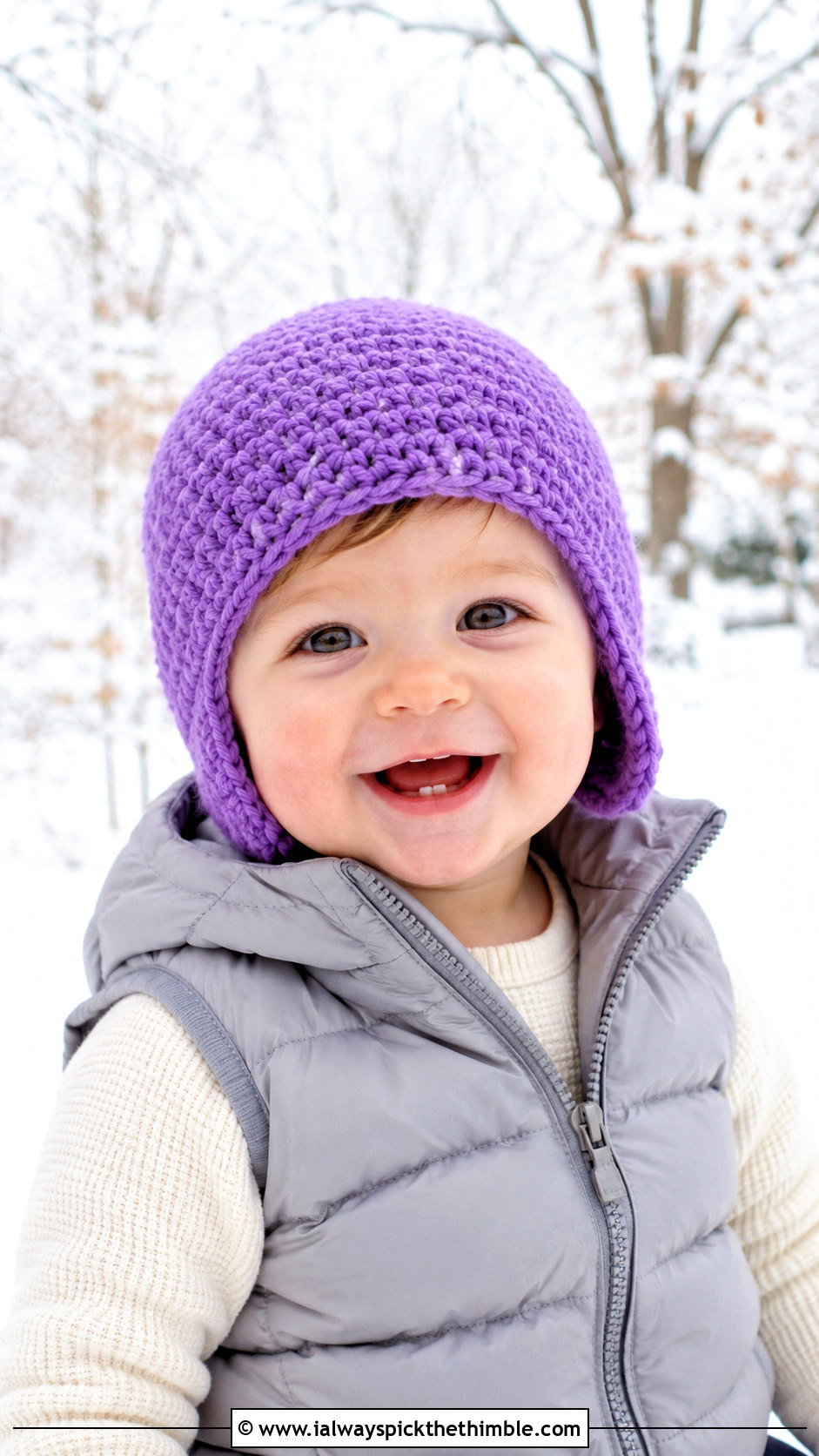 Earflap Crochet Hat With Puffer Vest - 15 12 month old crochet hat outfit ideas