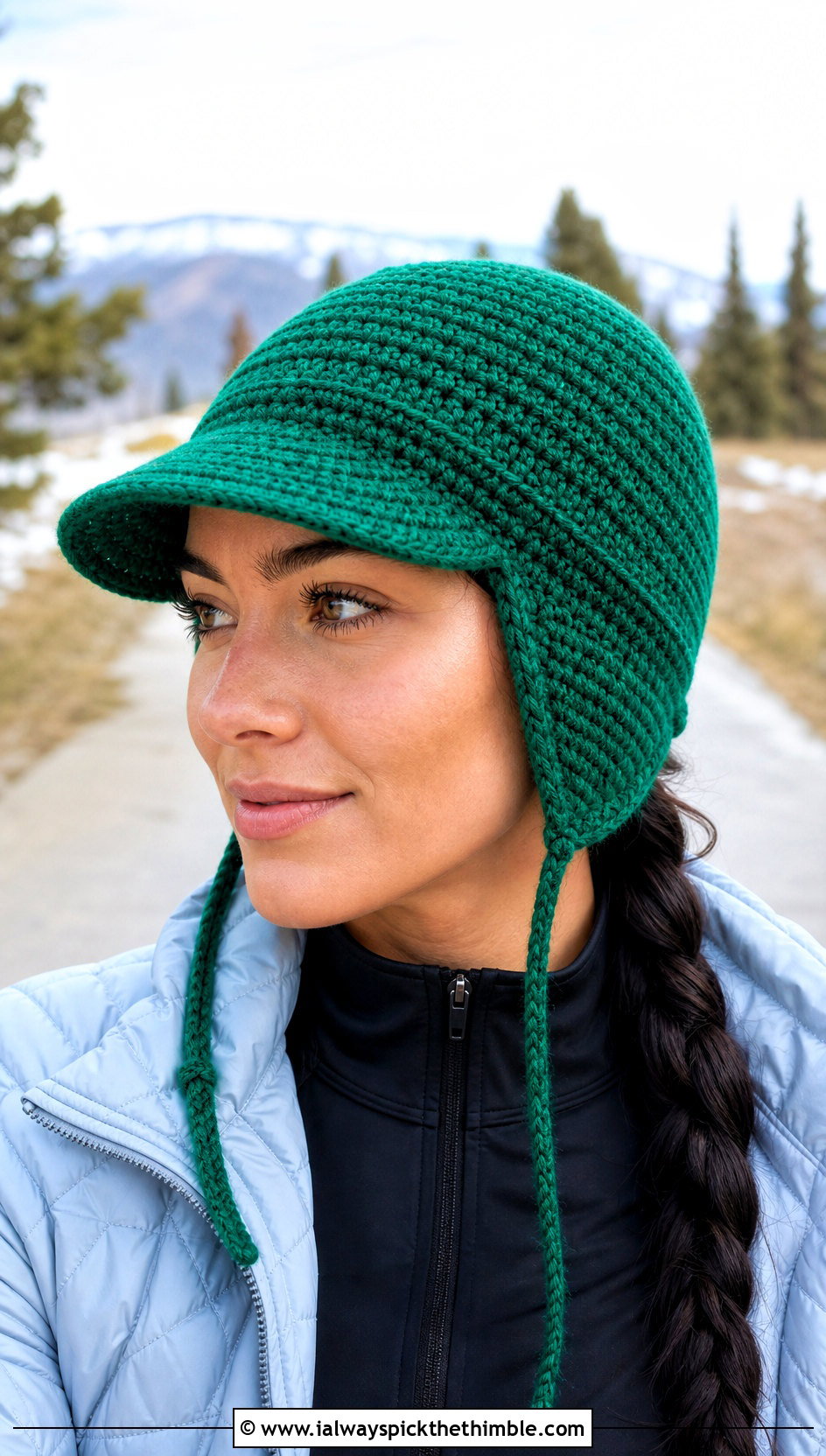 Earflap Visor Crochet Beanie With Athleisure Outfit - 20 Crochet Beanie With Brim outfit ideas