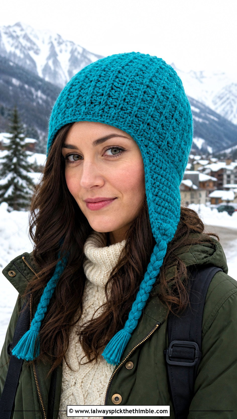 Earflap Waffle Crochet Hat With Parka - 20 Waffle Crochet Hat outfit ideas