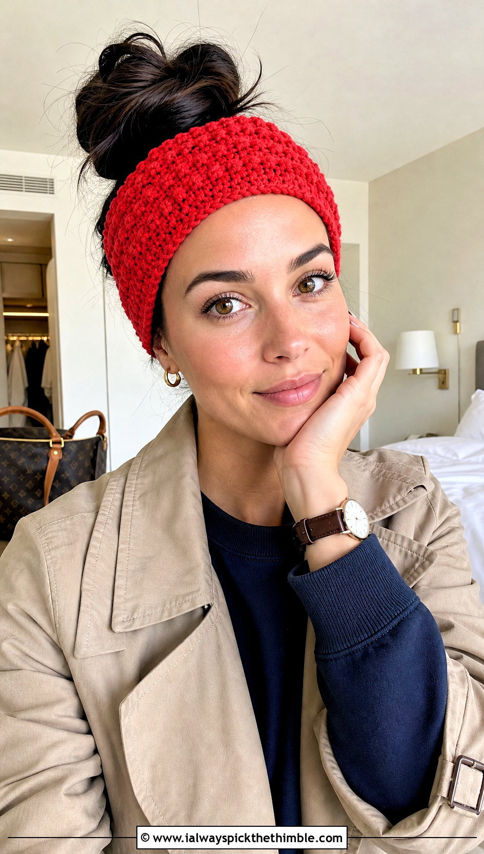 Elasticized Tube Crochet Skincare Headband With Travel Set - 15 Crochet Skincare Headband outfit ideas
