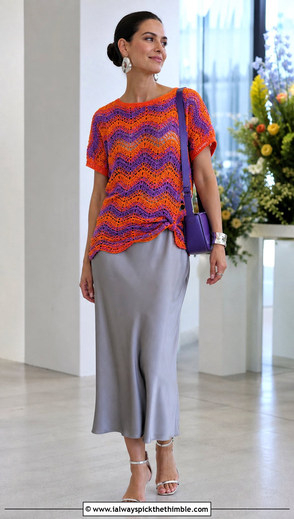 Electric Sun Crochet Tee Over A Slip Dress - 15 electric sun crochet tee outfit ideas