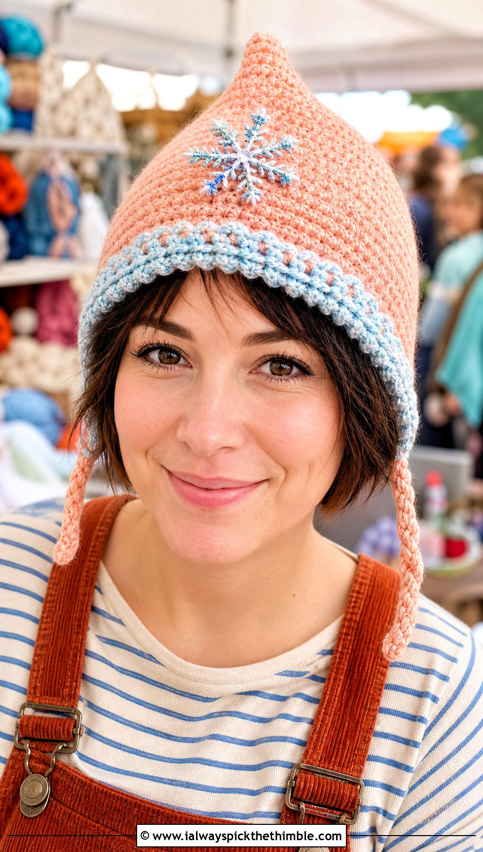 Elsa Pixie Hat With Corduroy Overalls - 15 Crocheted Elsa Hat outfit ideas