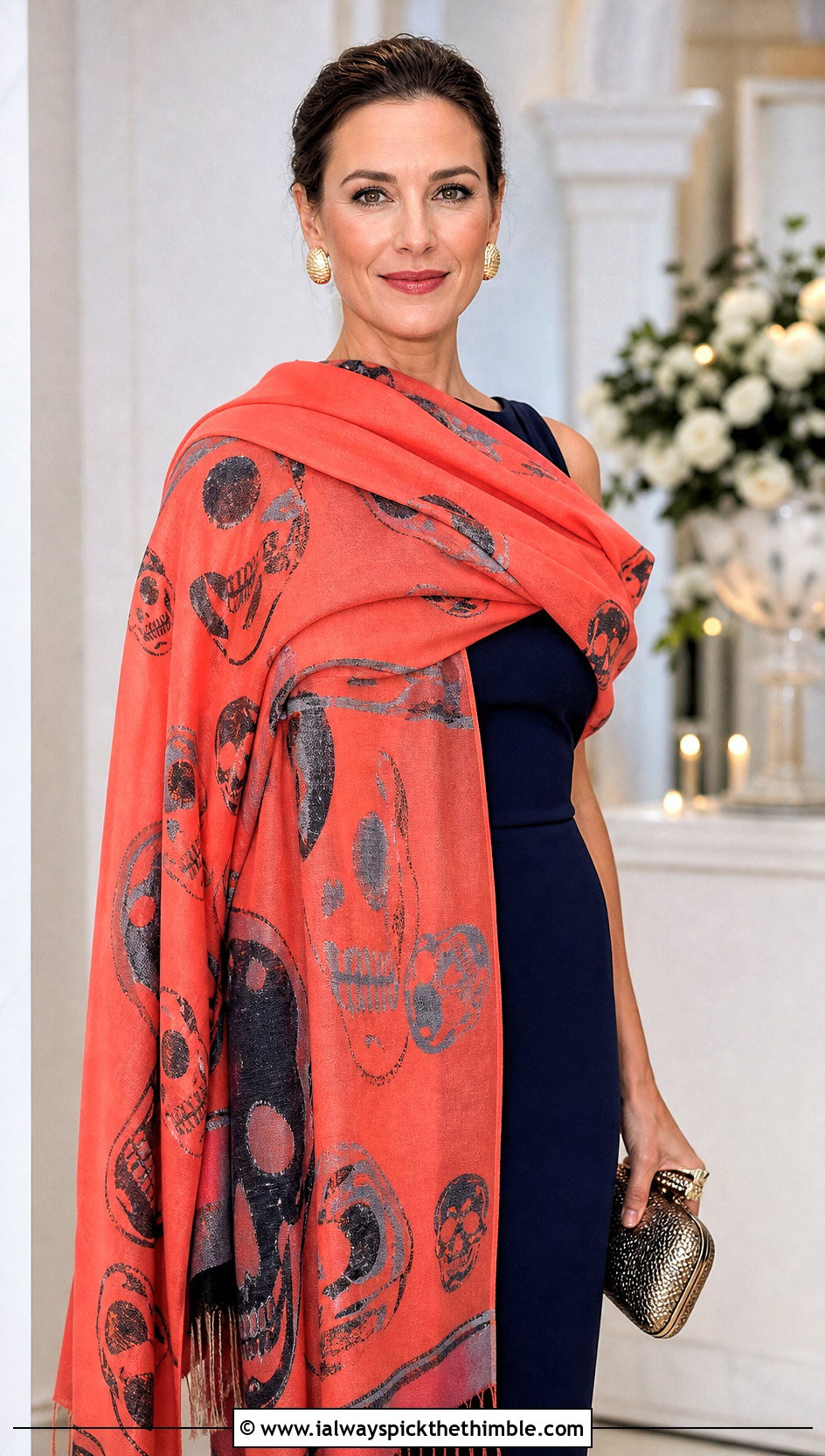 Extra Wide Lost Souls Shawl With Column Dress - 25 crochet lost souls shawl outfit ideas