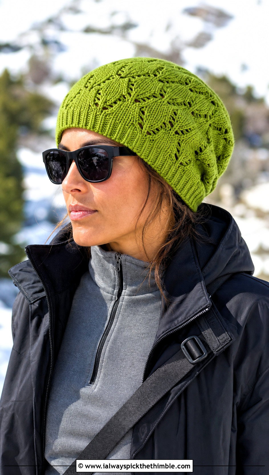 Falling Leaf Slouchy Beanie With Athleisure Set - 20 Crochet Leaf Hat outfit ideas