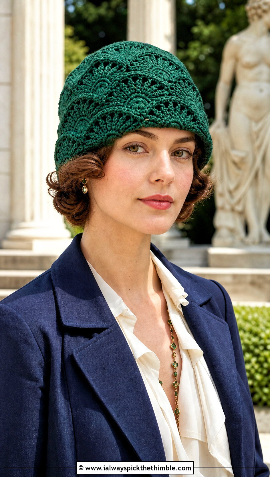 Fan Stitch Crochet Flapper Hat With Pleated Skirt - 20 crochet flapper hat outfit ideas