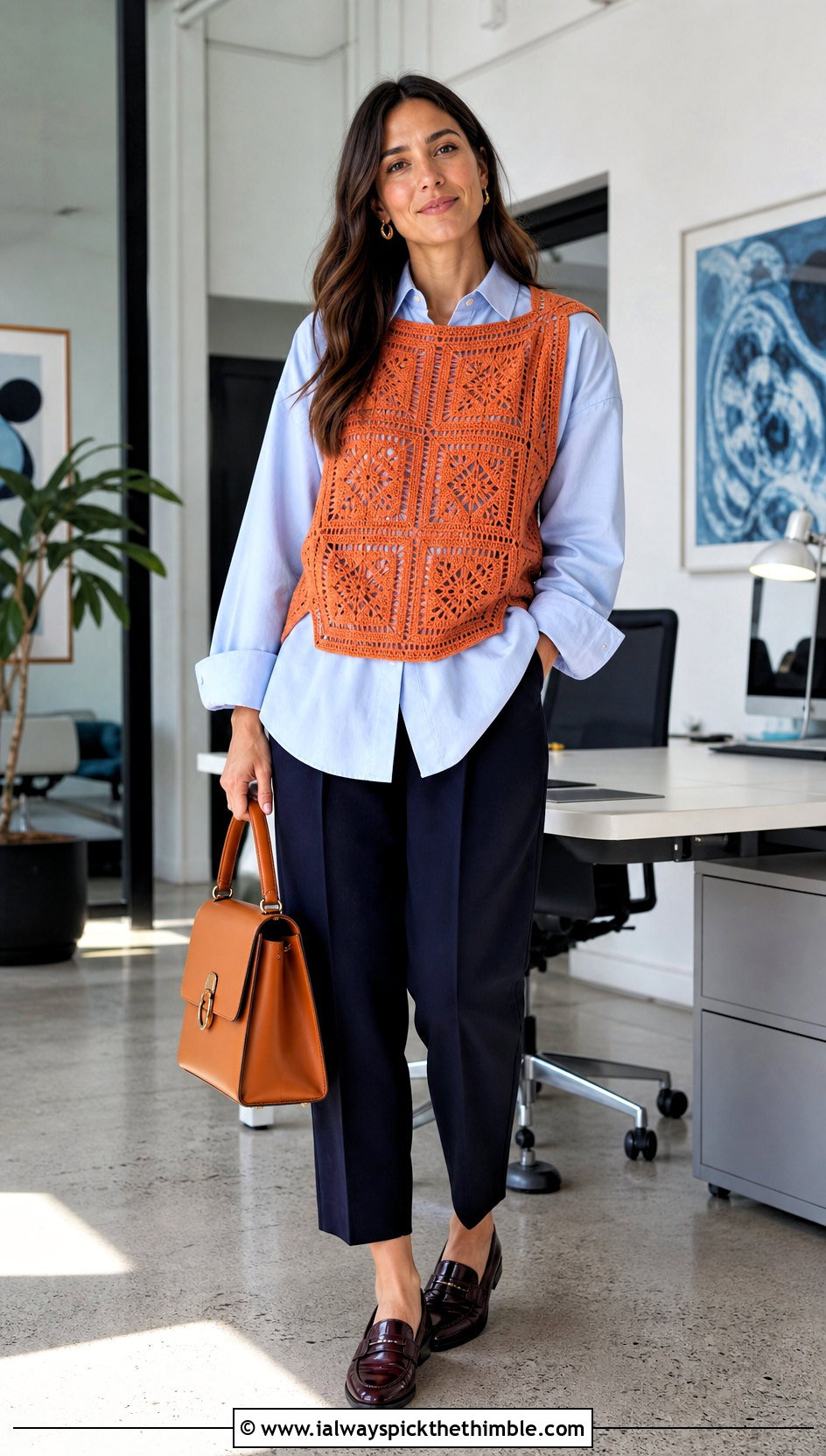 Farm Rio Crochet Vest Top With Button Down Shirt - 15 Farm Rio Crochet Top outfit ideas