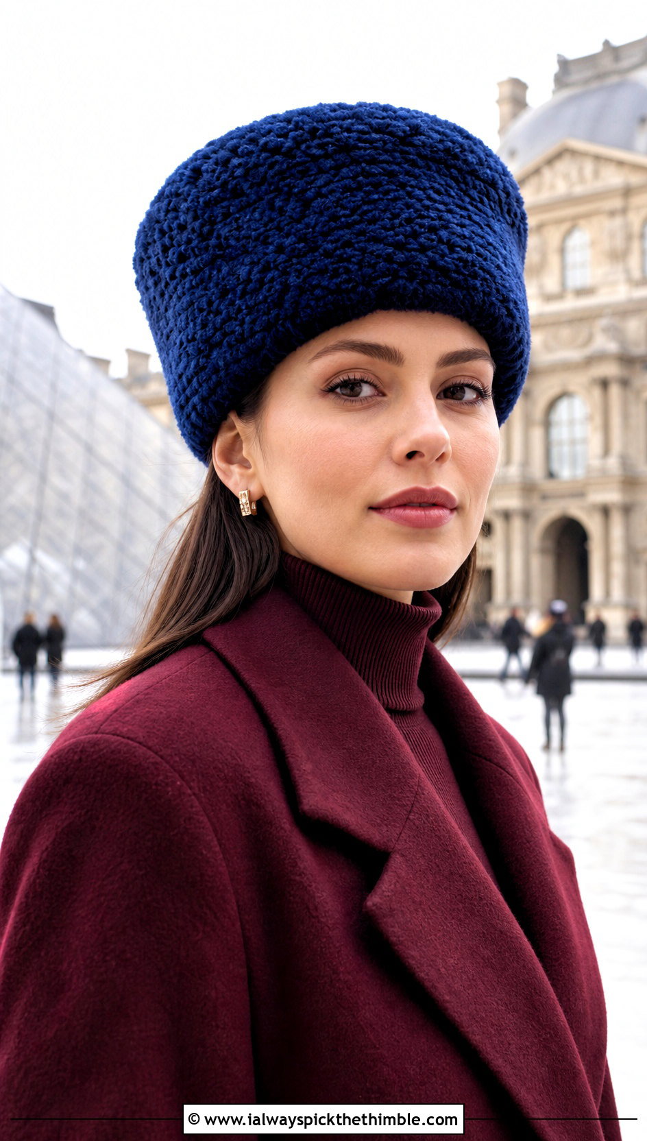 Faux Fur Crochet Cossack Hat With Monochrome Separates - 20 faux fur crochet hat outfit ideas
