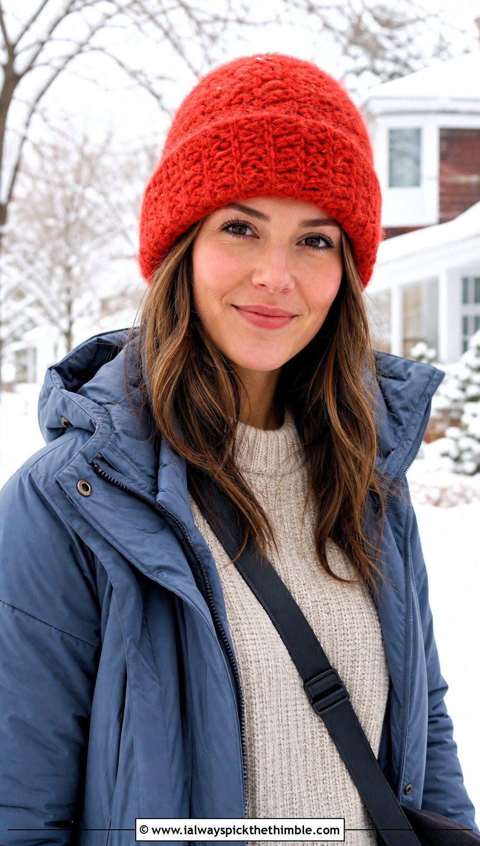 Faux Fur Crochet Ski Cap With Parka And Denim - 25 crochet fur hat outfit ideas