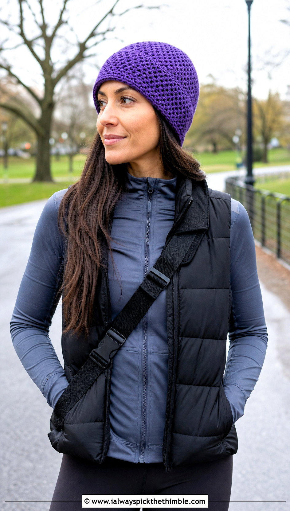 Faux Knit Glacier Crochet Beanie With Athleisure Outfit - 15 Glacier Crochet Beanie outfit ideas