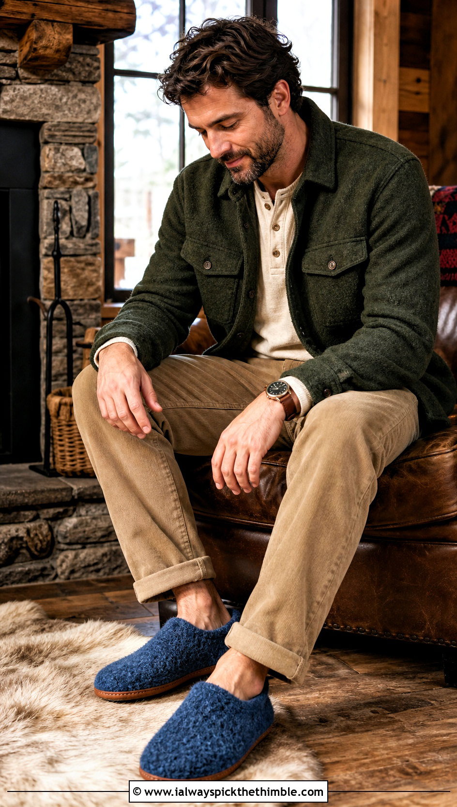 Felted Crochet Slippers With Cabin Outfit - 20 crochet men's slippers outfit ideas