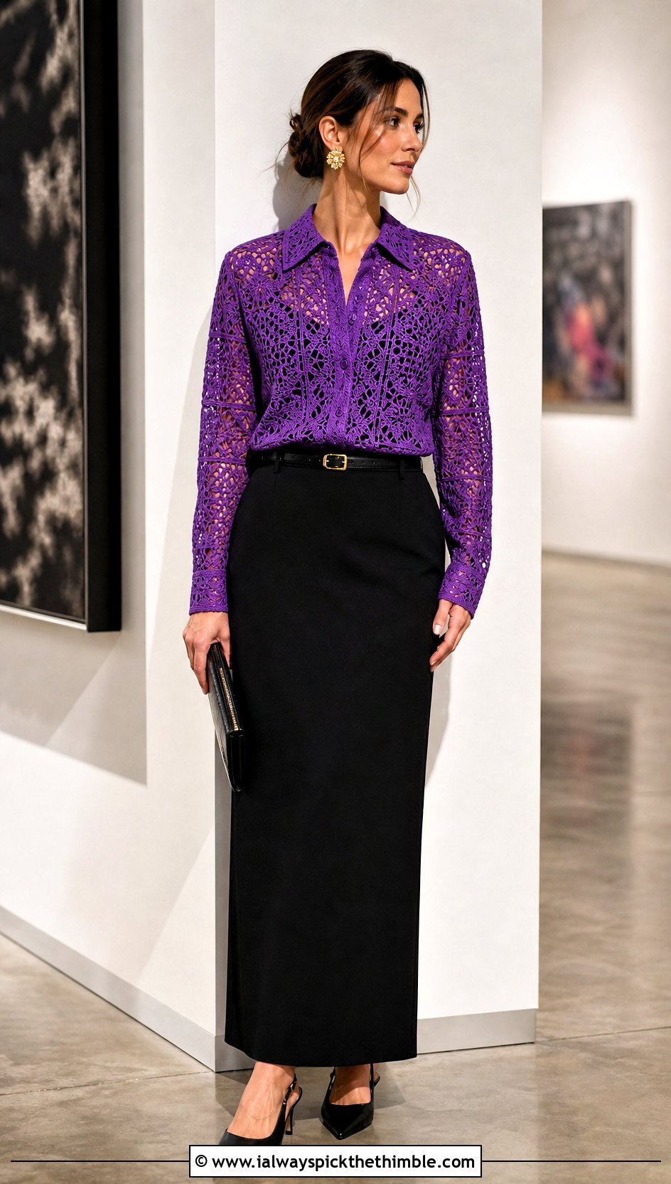Filet Filigree Bode Crochet Shirt With Column Skirt - 20 Bode Crochet Shirt outfit ideas