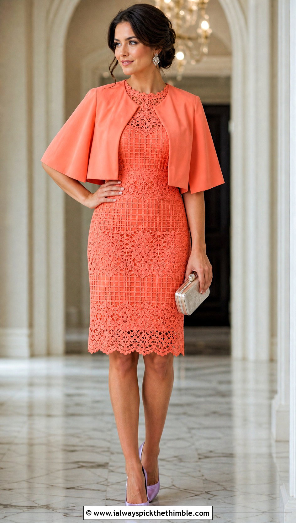 Filet Lace Crochet Homecoming Dress With Satin Heels - 20 Crochet Homecoming Dress outfit ideas