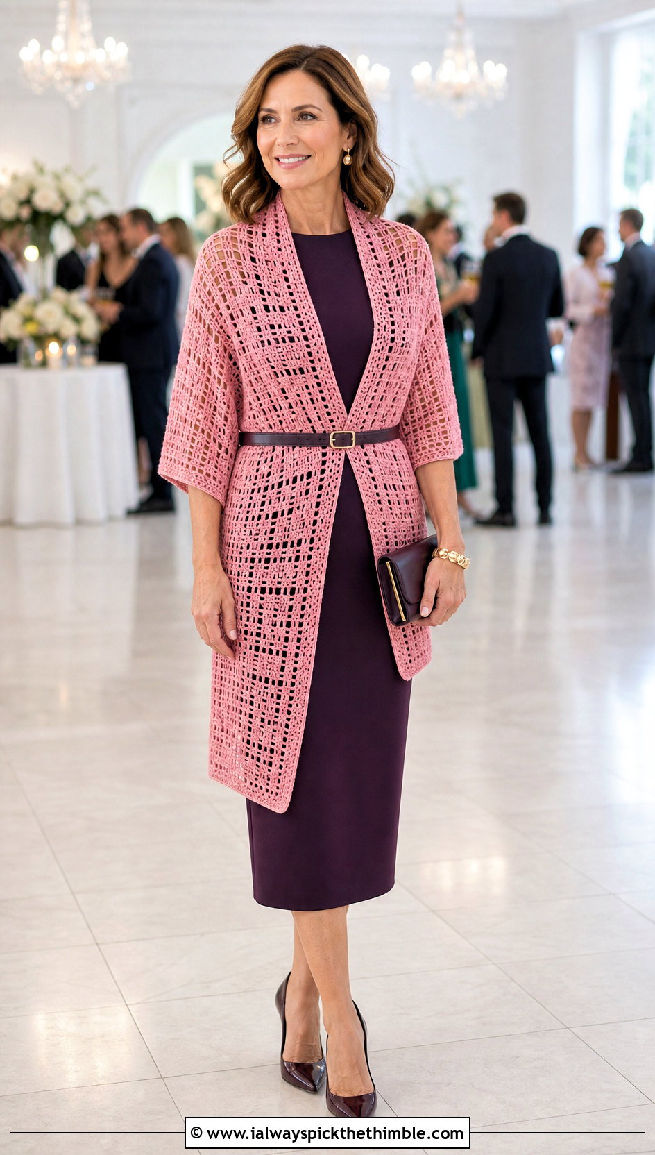 Filet Rectangle Crochet Wrap With Column Dress - 20 Rectangle Crochet Wrap outfit ideas