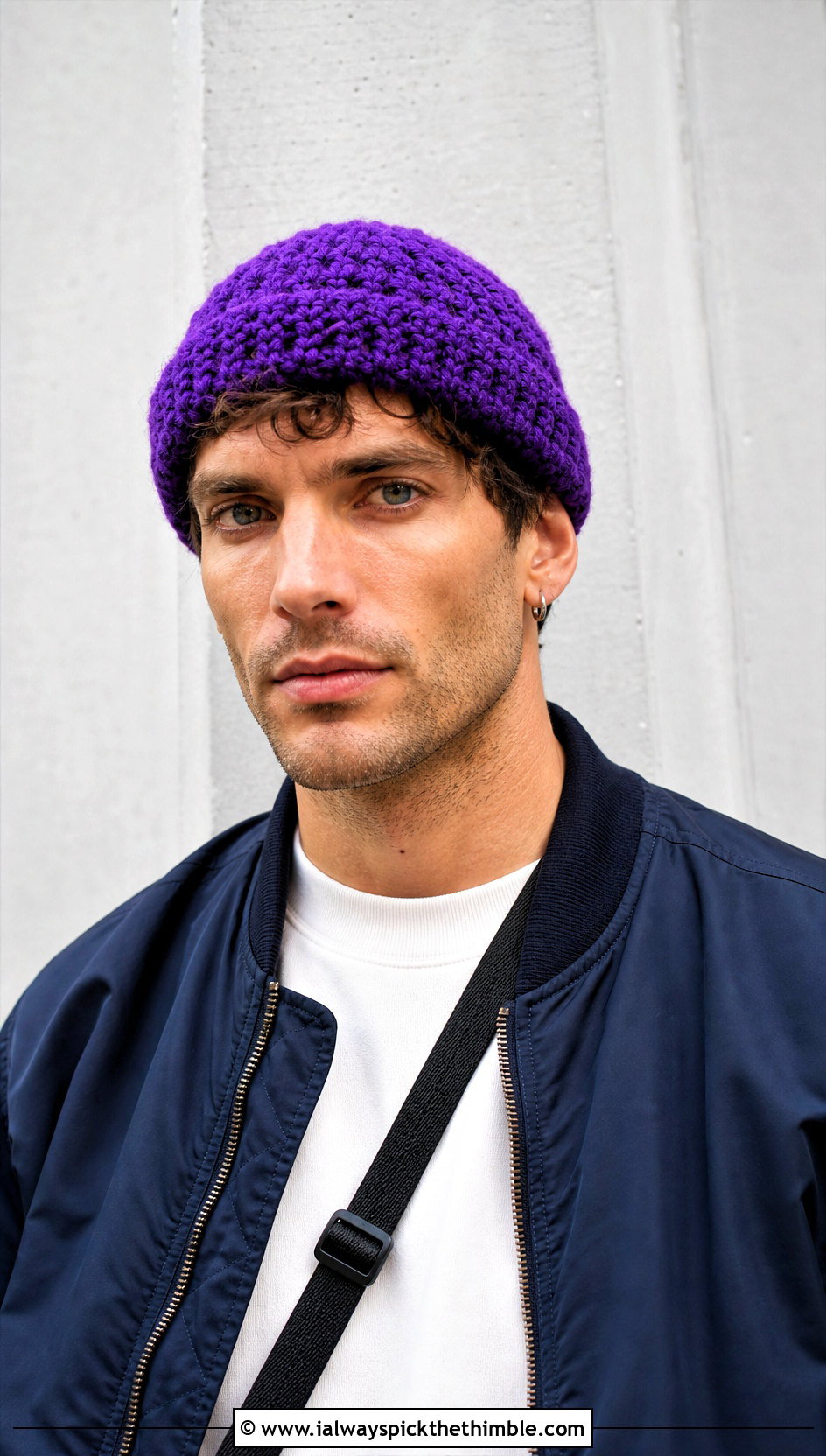 Fisherman Brawny Beanie With Bomber Jacket - 15 brawny beanie men's crochet hat outfit ideas