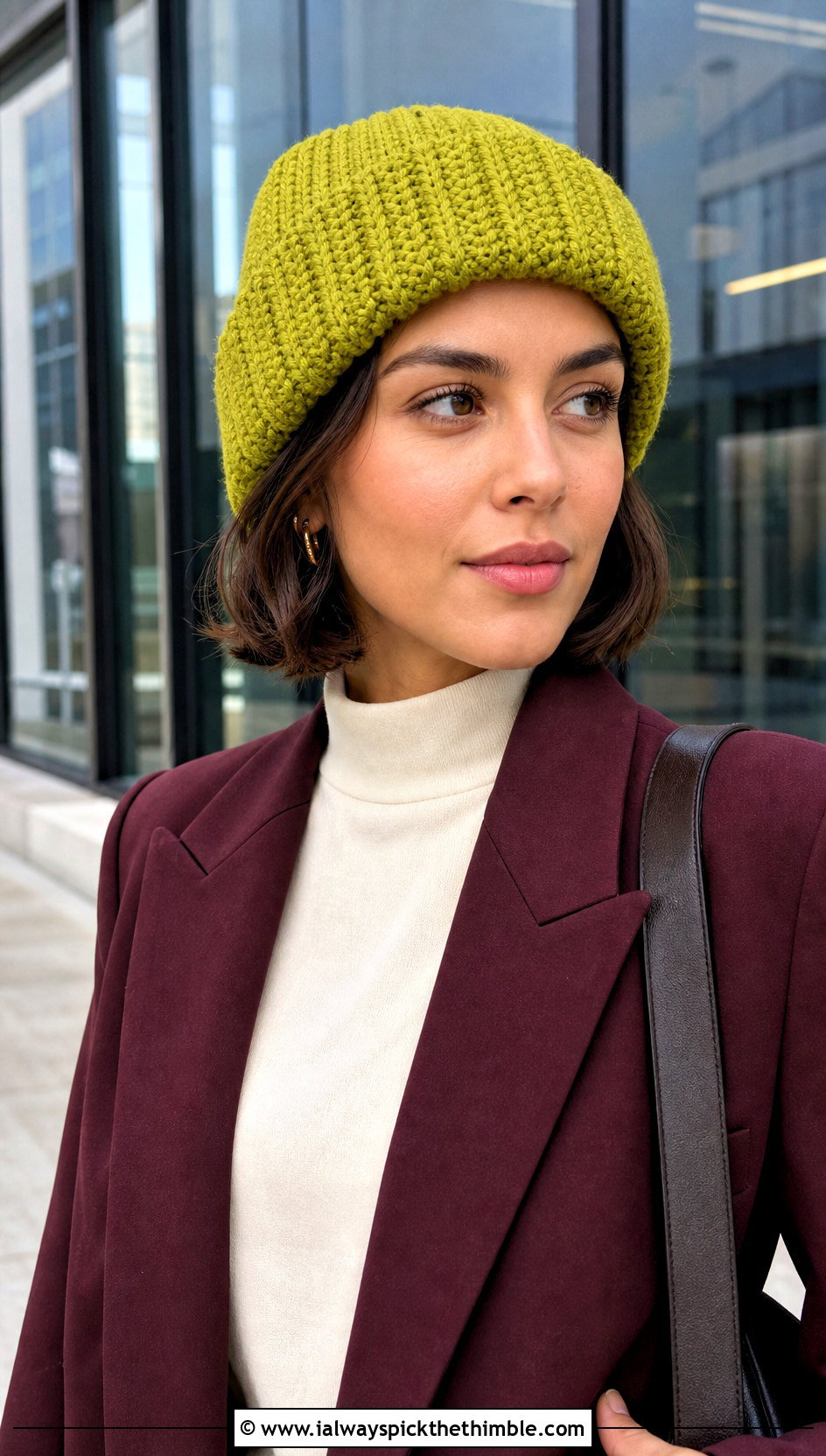 Fisherman Chunky Ribbed Crochet Hat With Trouser Suit - 20 Chunky Ribbed Crochet Hat outfit ideas