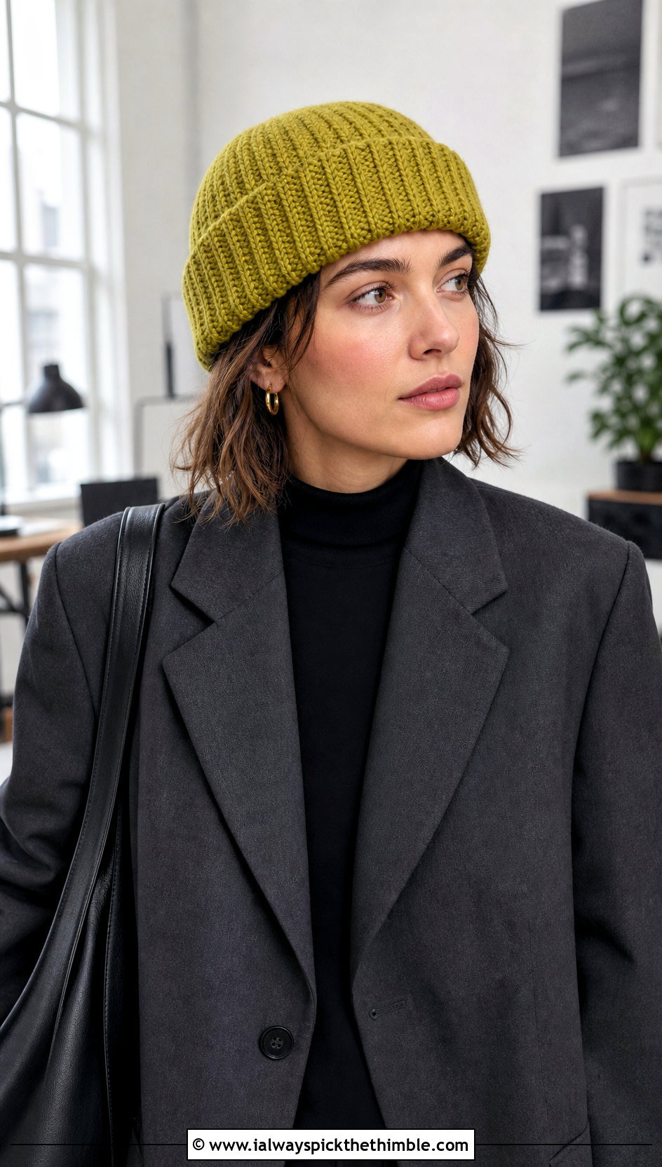 Fisherman Crochet Beanie With Blazer And Trousers - 15 diy crochet winter hat outfit ideas