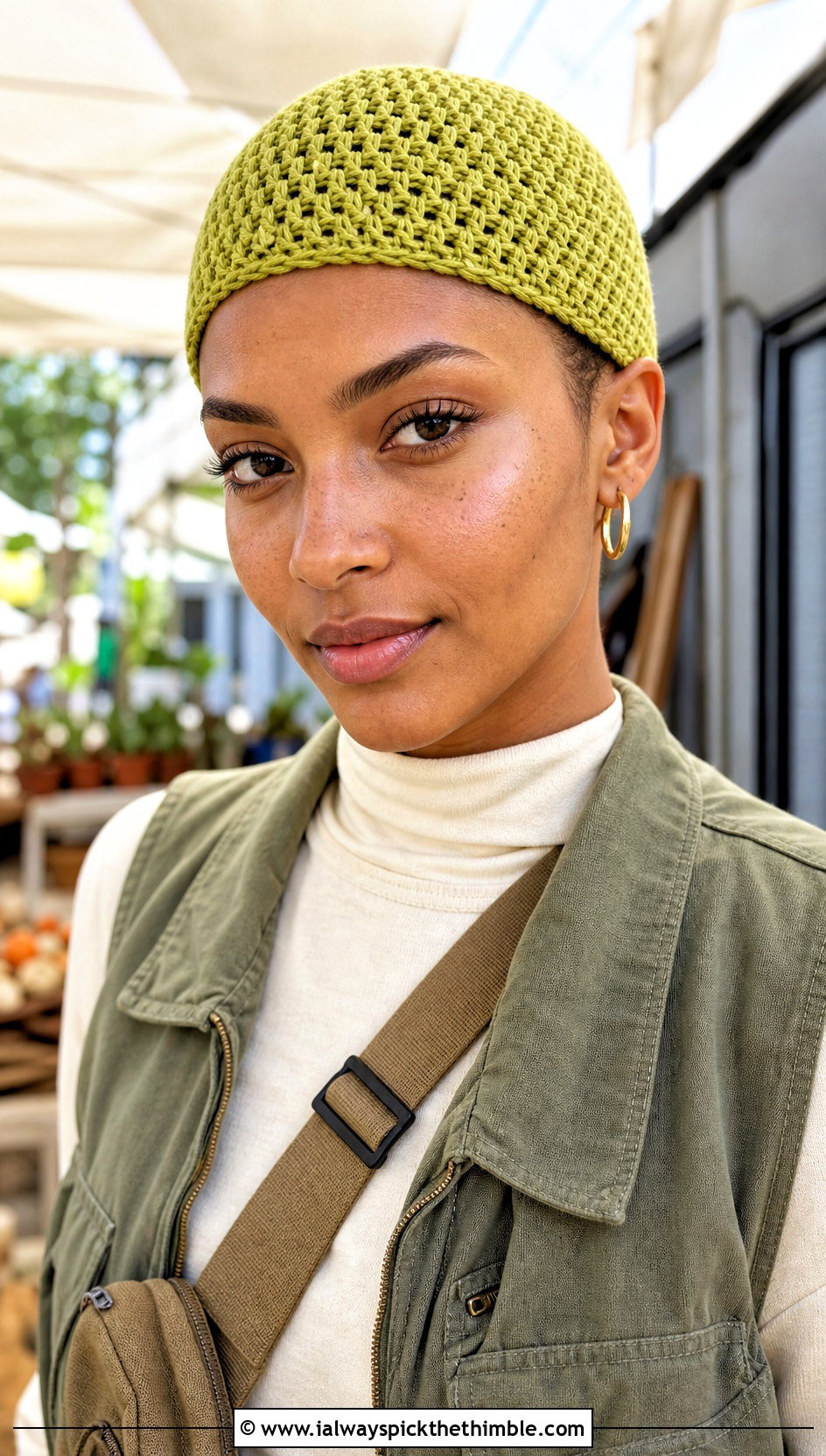 Fisherman Crochet Kufi Hat With Utility Vest - 25 crochet kufi hat outfit ideas