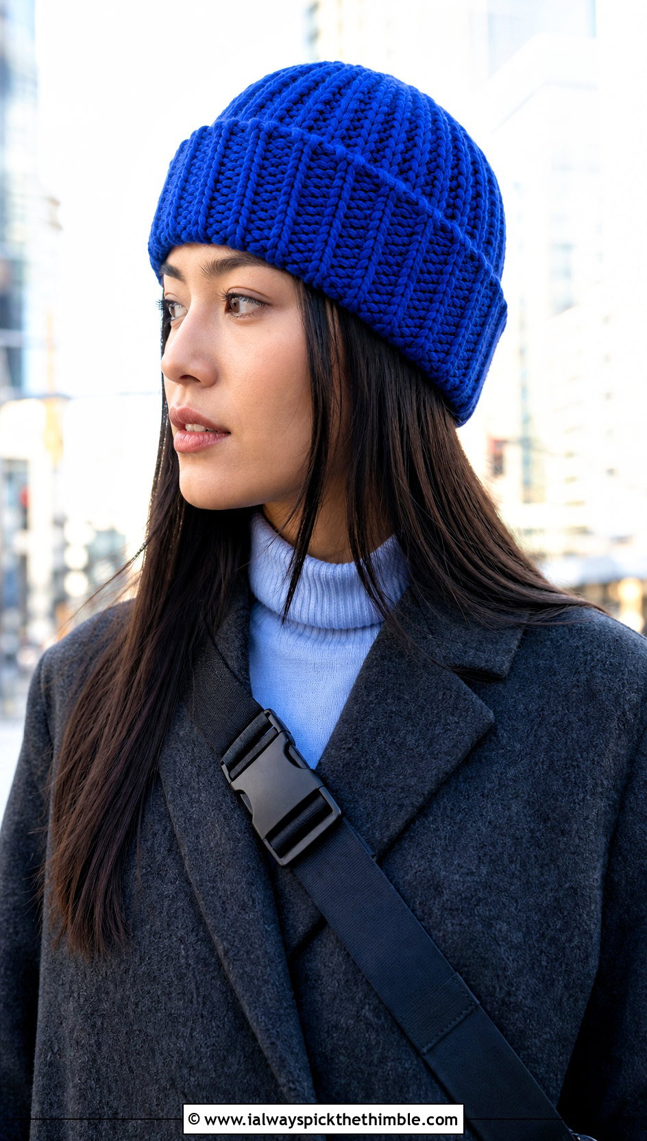 Fisherman Crochet Ribbed Beanie With Wool Coat - 25 crochet ribbed beanie outfit ideas