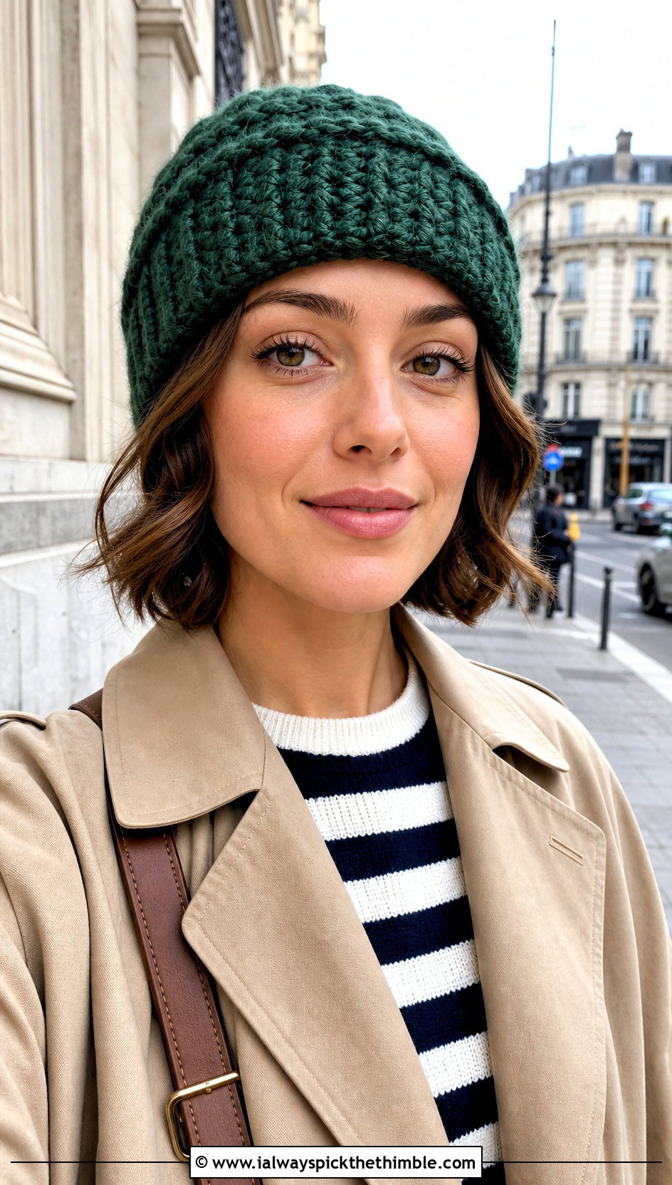 Fisherman Elsa Beanie With Trench Coat - 15 Crochet Elsa Beanie outfit ideas