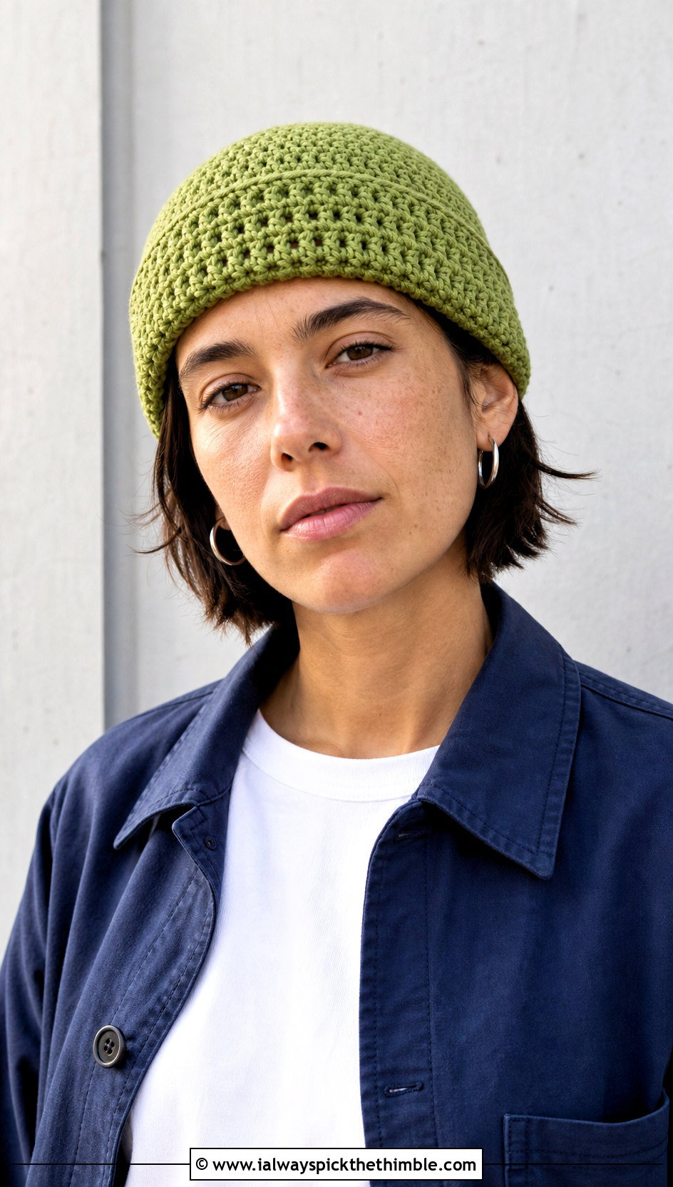 Fisherman Magic Circle Crochet Beanie With Cargo Pants - 20 Magic Circle Crochet Hat outfit ideas