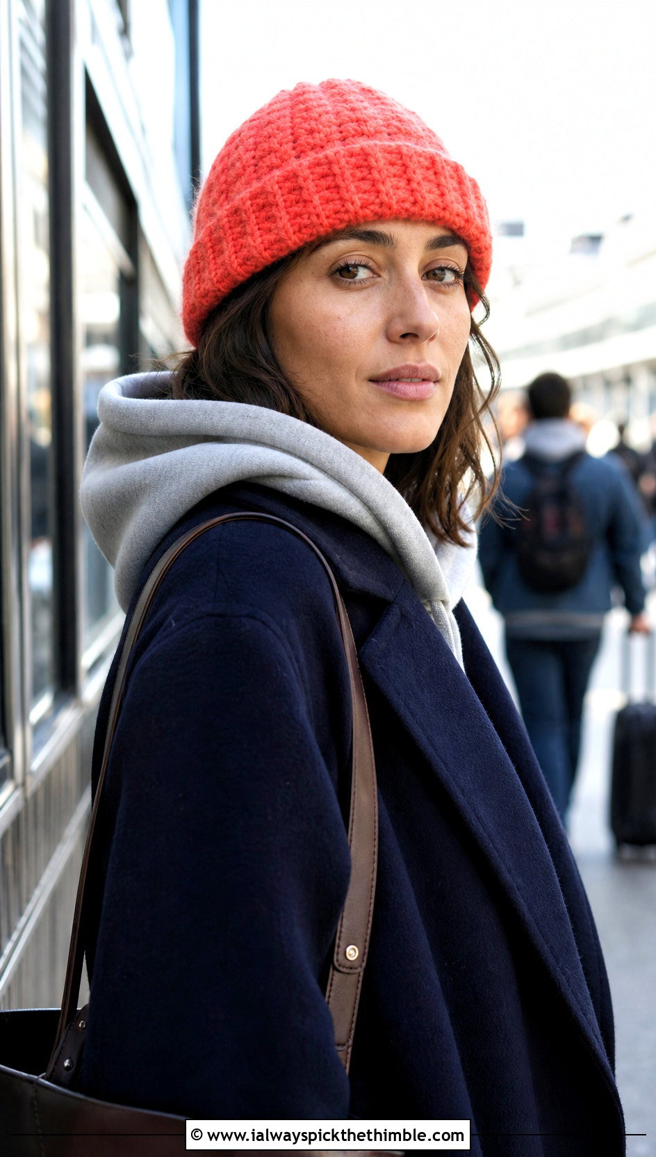 Fisherman Mohair Crochet Beanie With Hoodie And Tailored Coat - 25 Mohair Crochet Hat outfit ideas